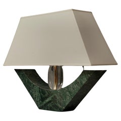 Indian Green Marble and Murano Glass Table Lamp, 2000