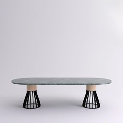 Tavolo da pranzo "Mewoma" in marmo verde indiano, Jonah Takagi