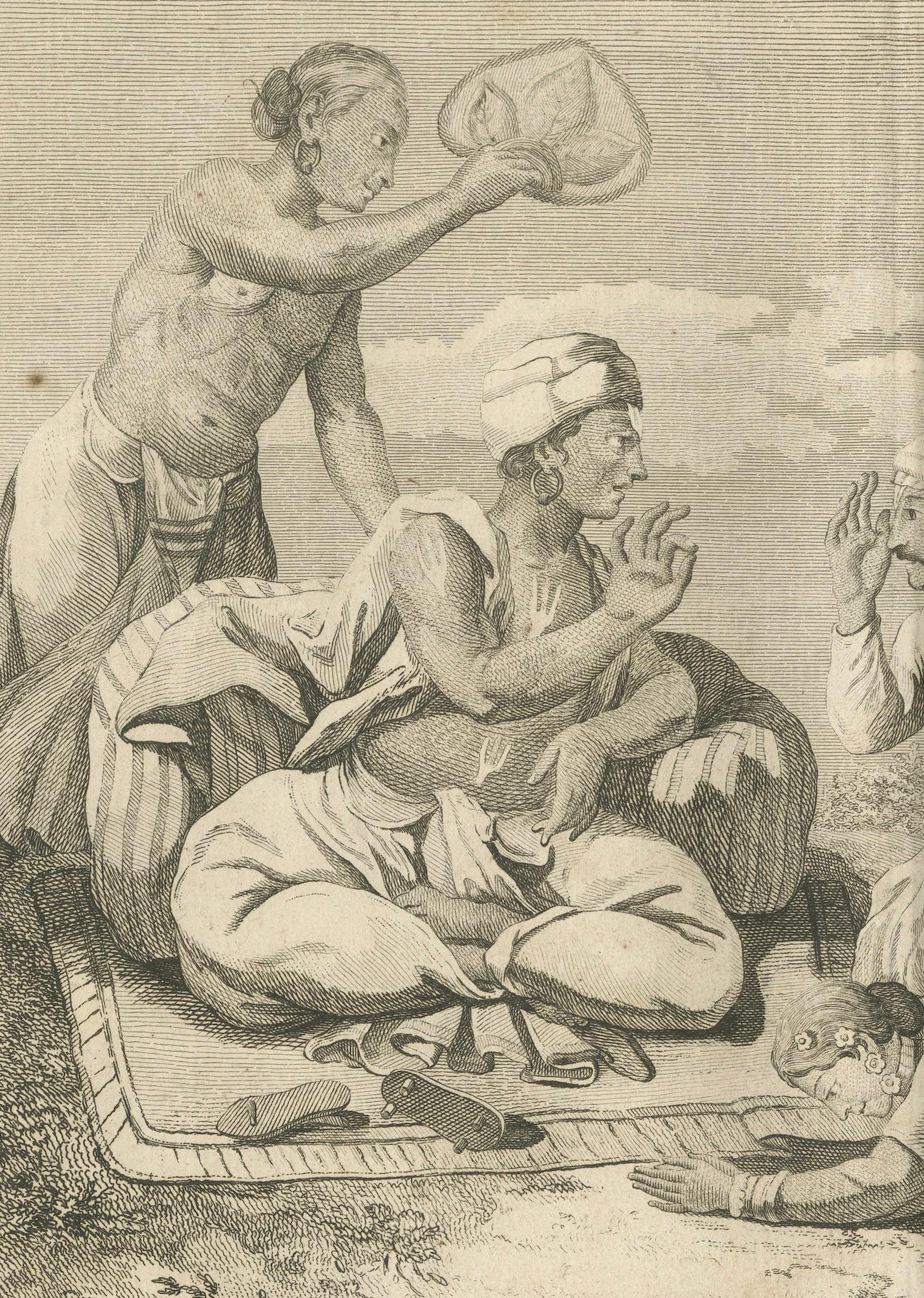 Indischer Guru unterrichtet Schüler - Sonneratstich, Epoche der Aufklärung, 1806 (Frühes 19. Jahrhundert) im Angebot