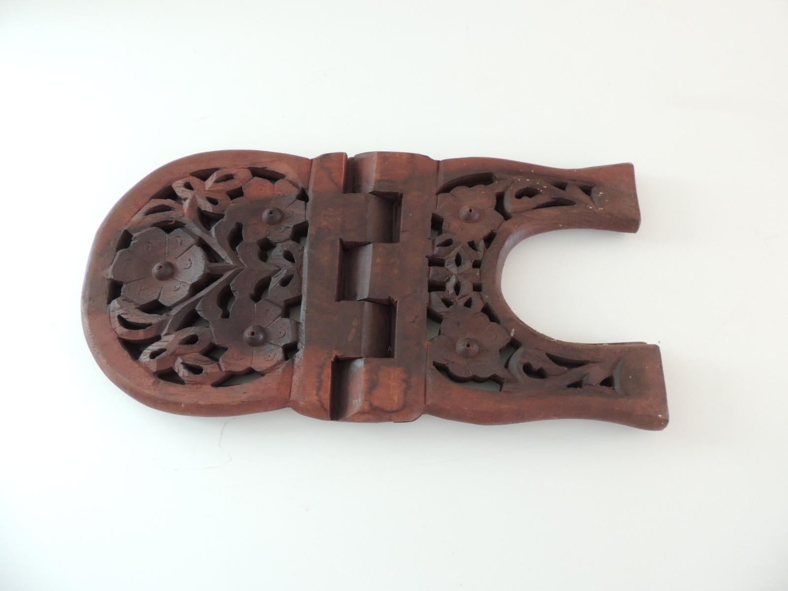 Malaysian Asian Hand Carved Book Display or Stand