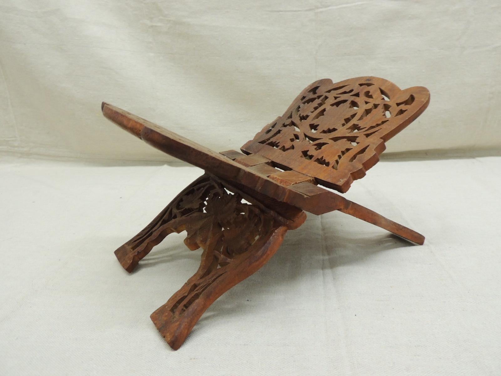 Late 20th Century Indian Hand Carved Book Display or Stand