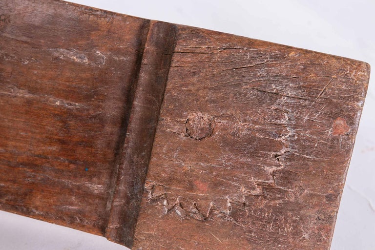 Indian Hand Carved Wood with Iron For Sale at 1stDibs