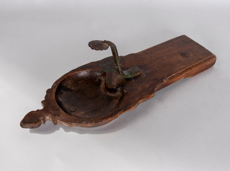Indian Hand Carved Wood with Iron For Sale at 1stDibs