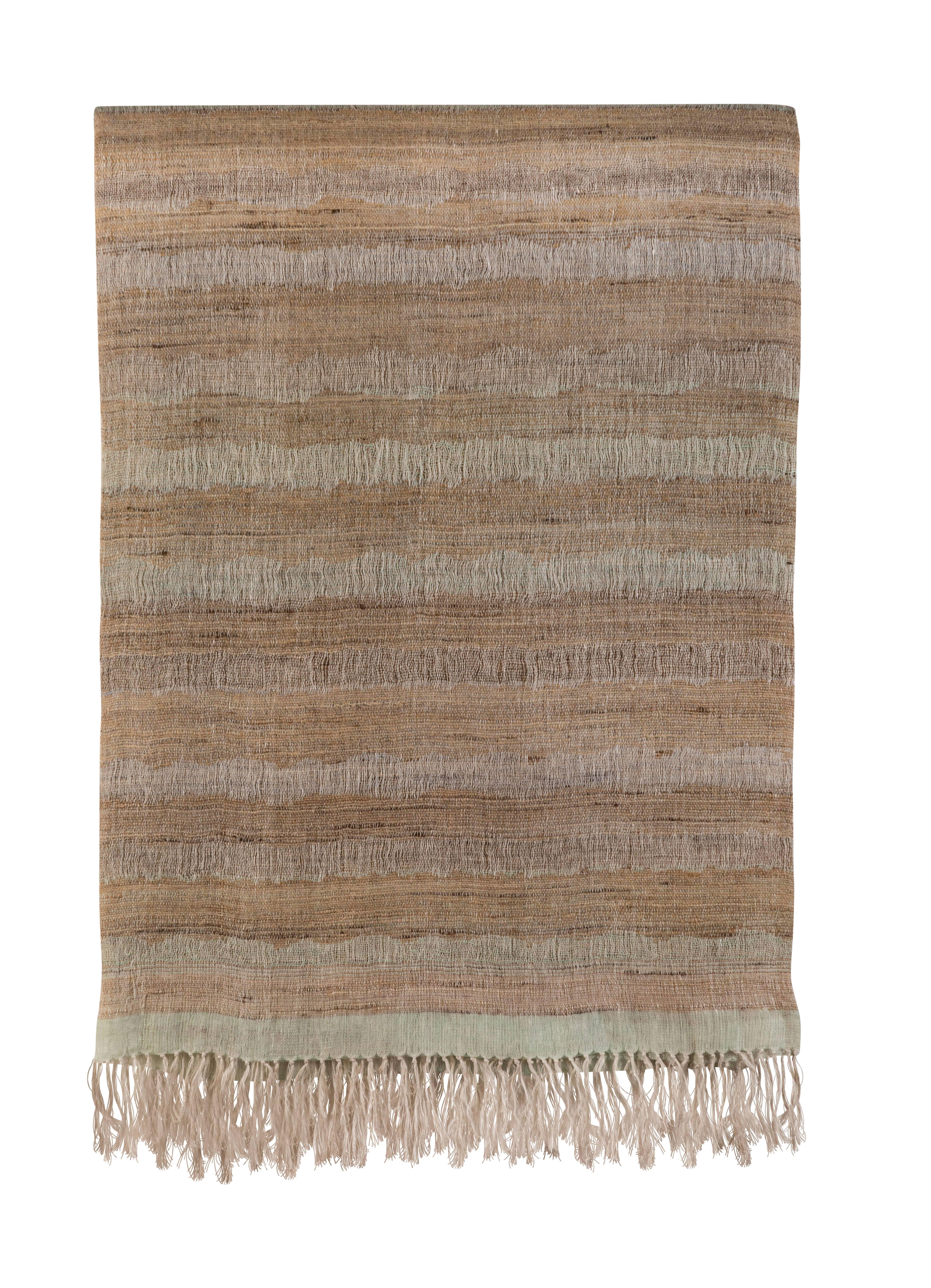 Wool Indian Handwoven Bedcover For Sale