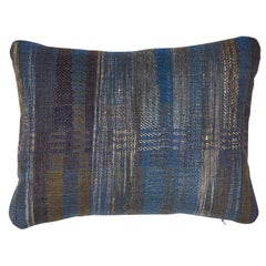 Indian Handwoven Pillow Midnight Stripes