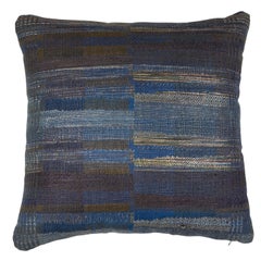 Indian Handwoven Pillow Midnight Stripes