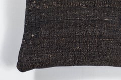 Indian Handwoven Pillow Tabby Black