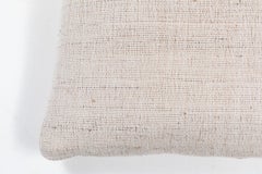 Indian Handwoven Pillow Tabby Ivory