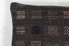 Indian Handwoven Pillow Window Weave Black