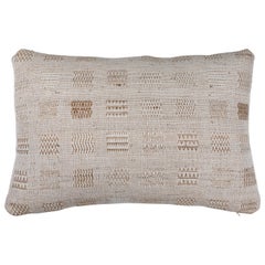 Indian Handwoven Pillow Window Weave Ivory