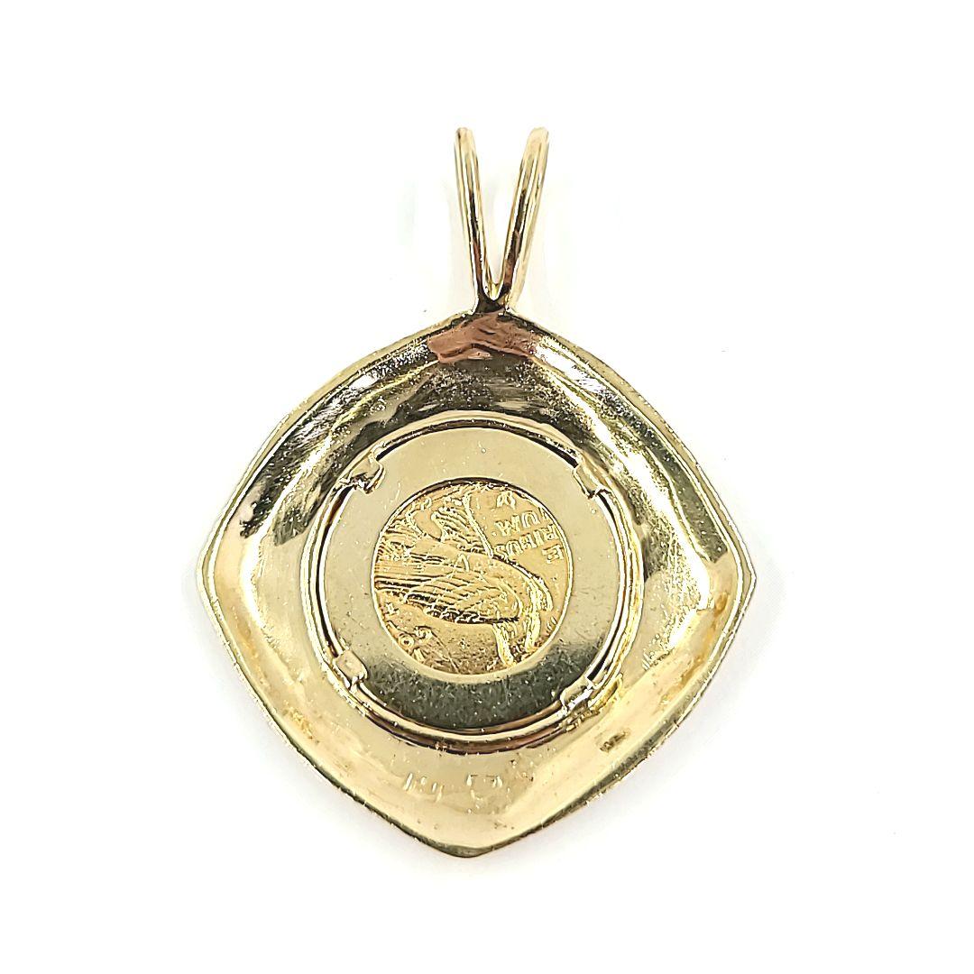 Indian Head Gold Coin Pendant In Good Condition For Sale In Coral Gables, FL