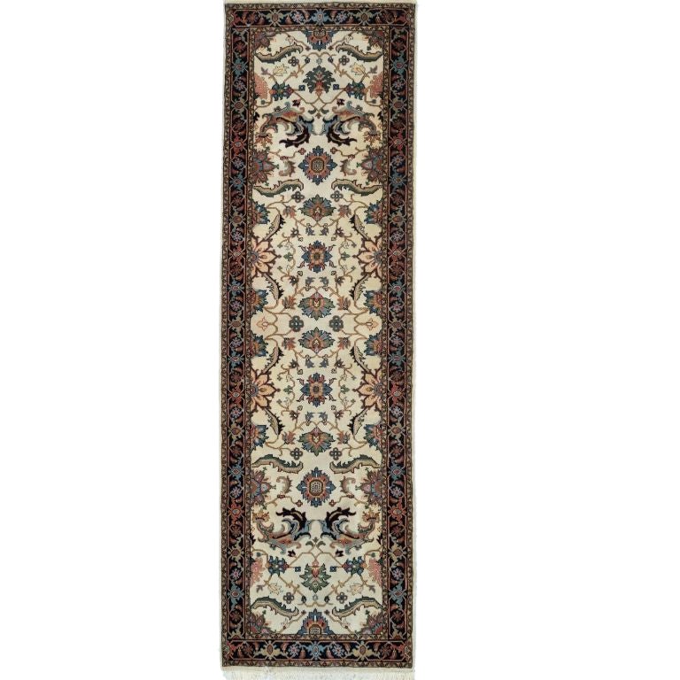 Indian Heriz Classic Hand-Knotted Wool Runner, 3' x 10'