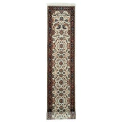 Indian Heriz Classic Hand-Knotted Wool Runner, 3' x 19'10"