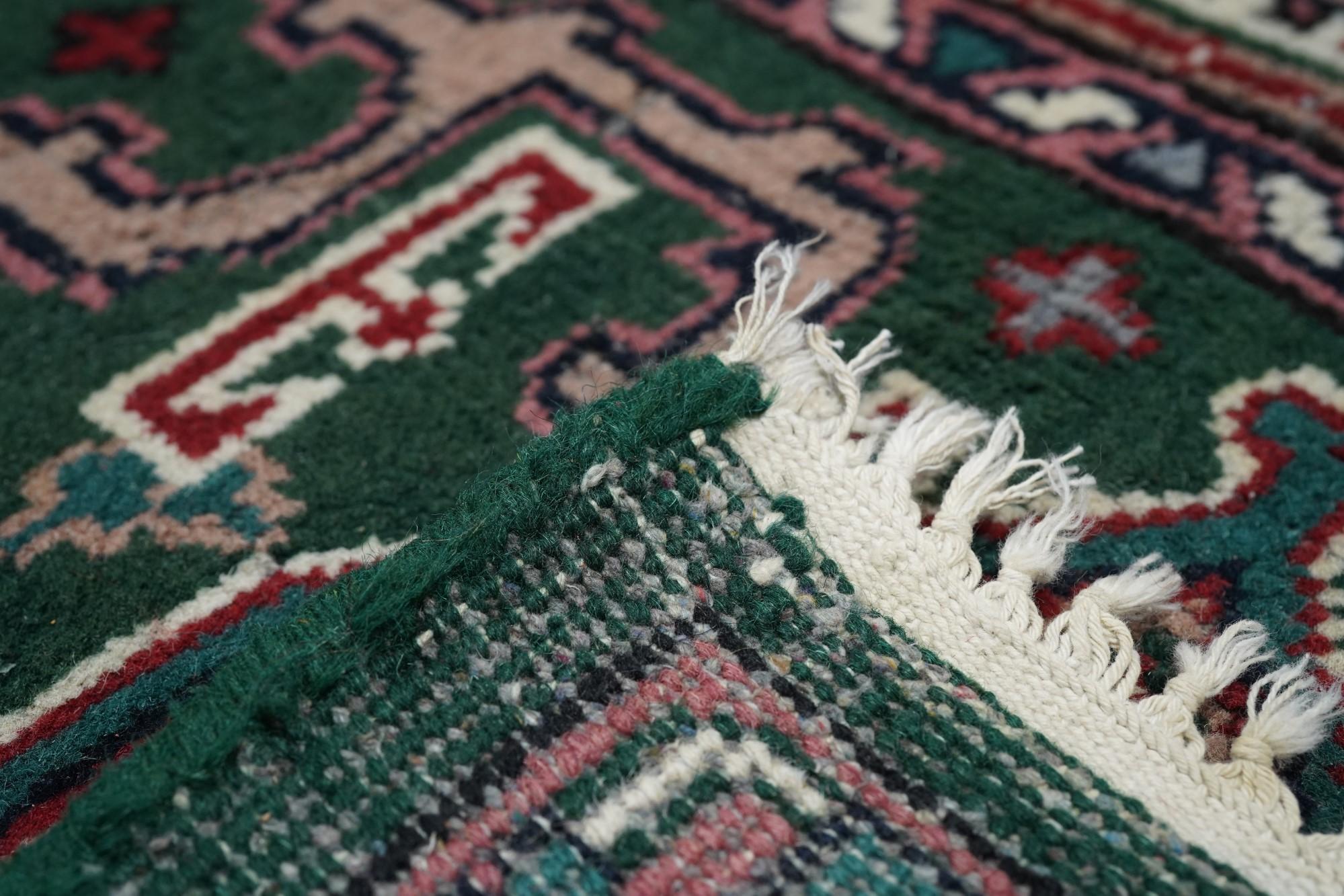 Indischer Heriz-Teppich im Vintage-Stil, 6'1'' x 9'1'' im Angebot 9