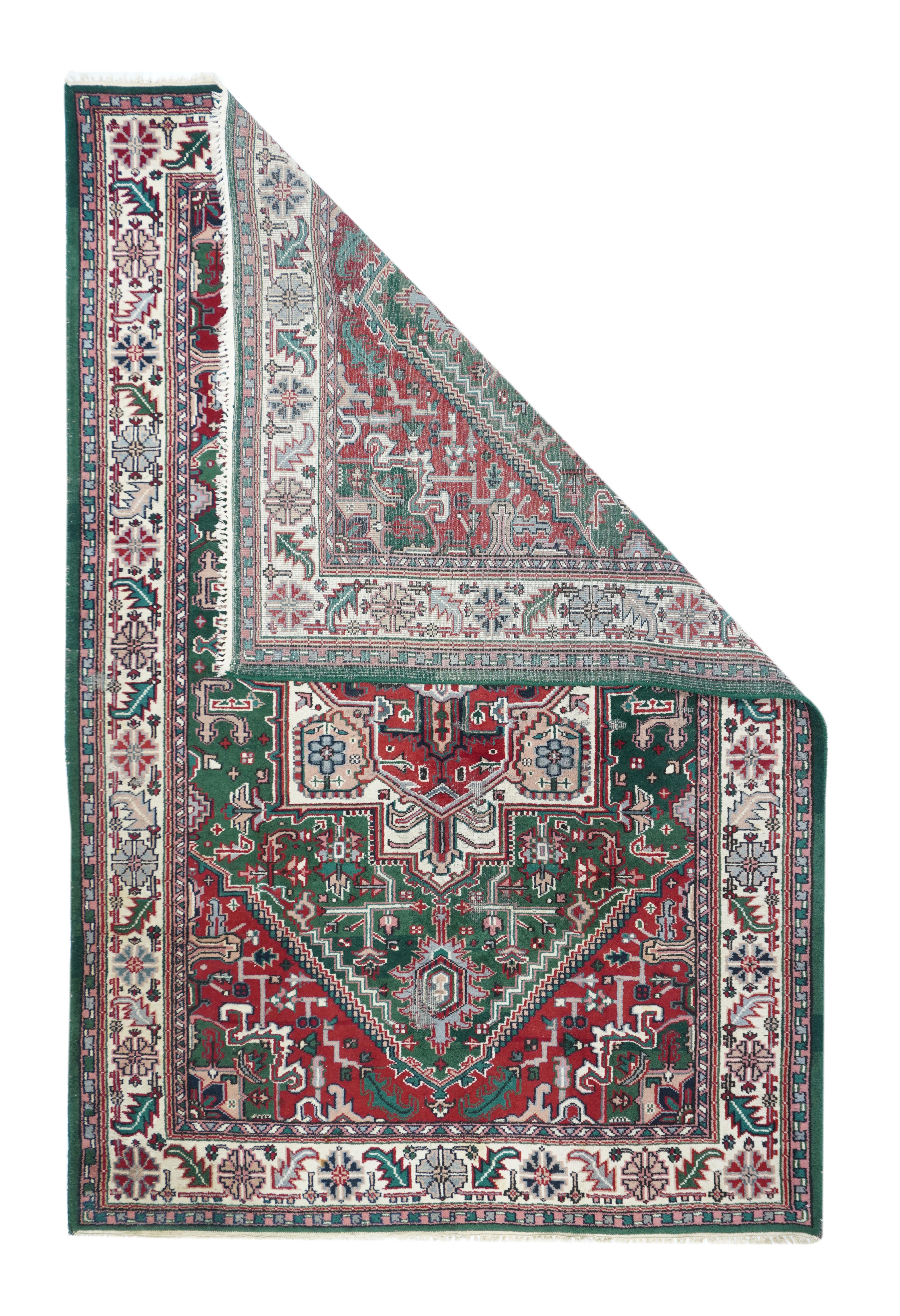 Indian Heriz rug 6'1'' x 9'1''.