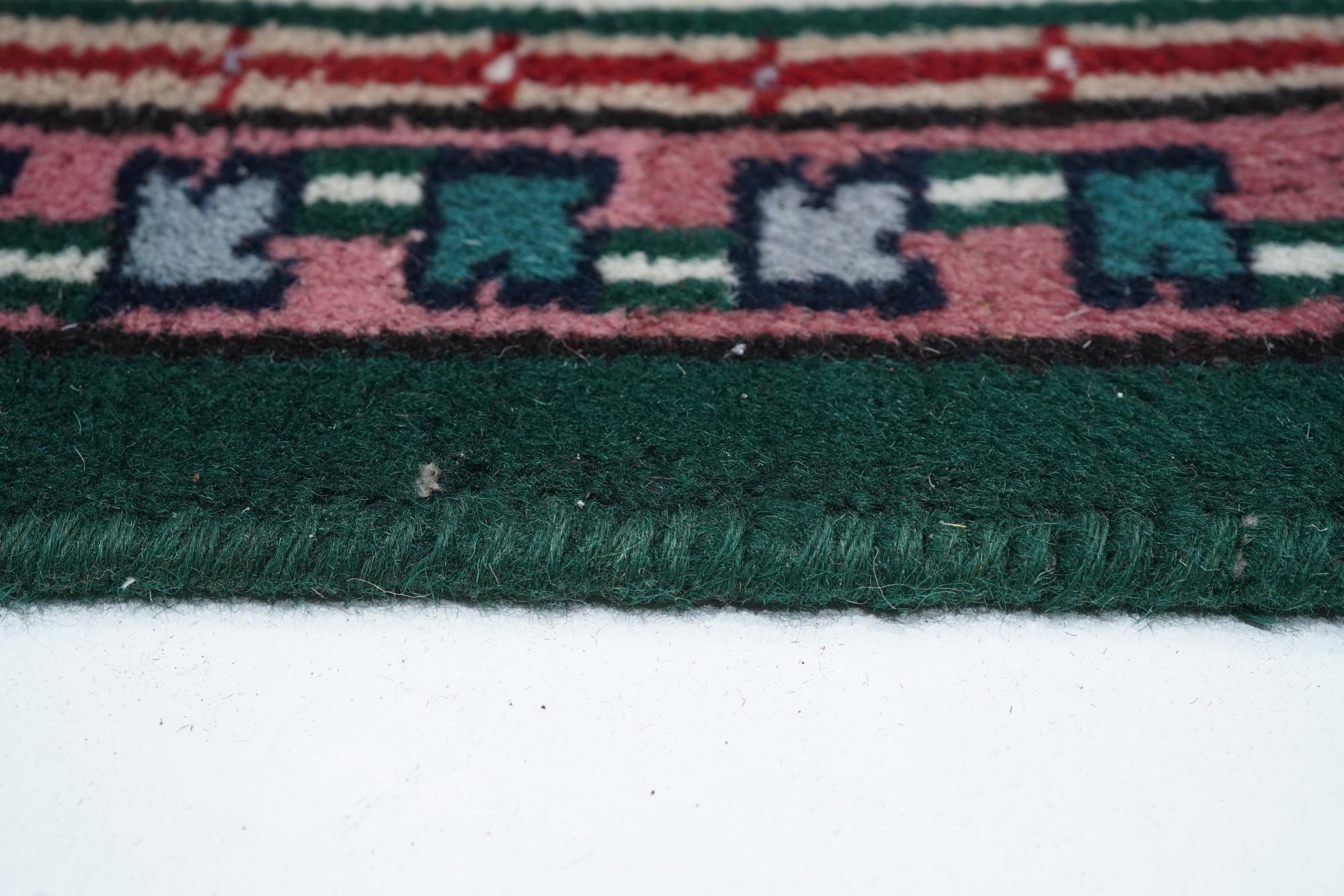 Indischer Heriz-Teppich im Vintage-Stil, 6'1'' x 9'1'' (Ende des 20. Jahrhunderts) im Angebot