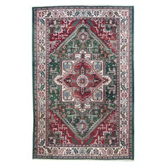 Indischer Heriz-Teppich im Vintage-Stil, 6'1'' x 9'1''