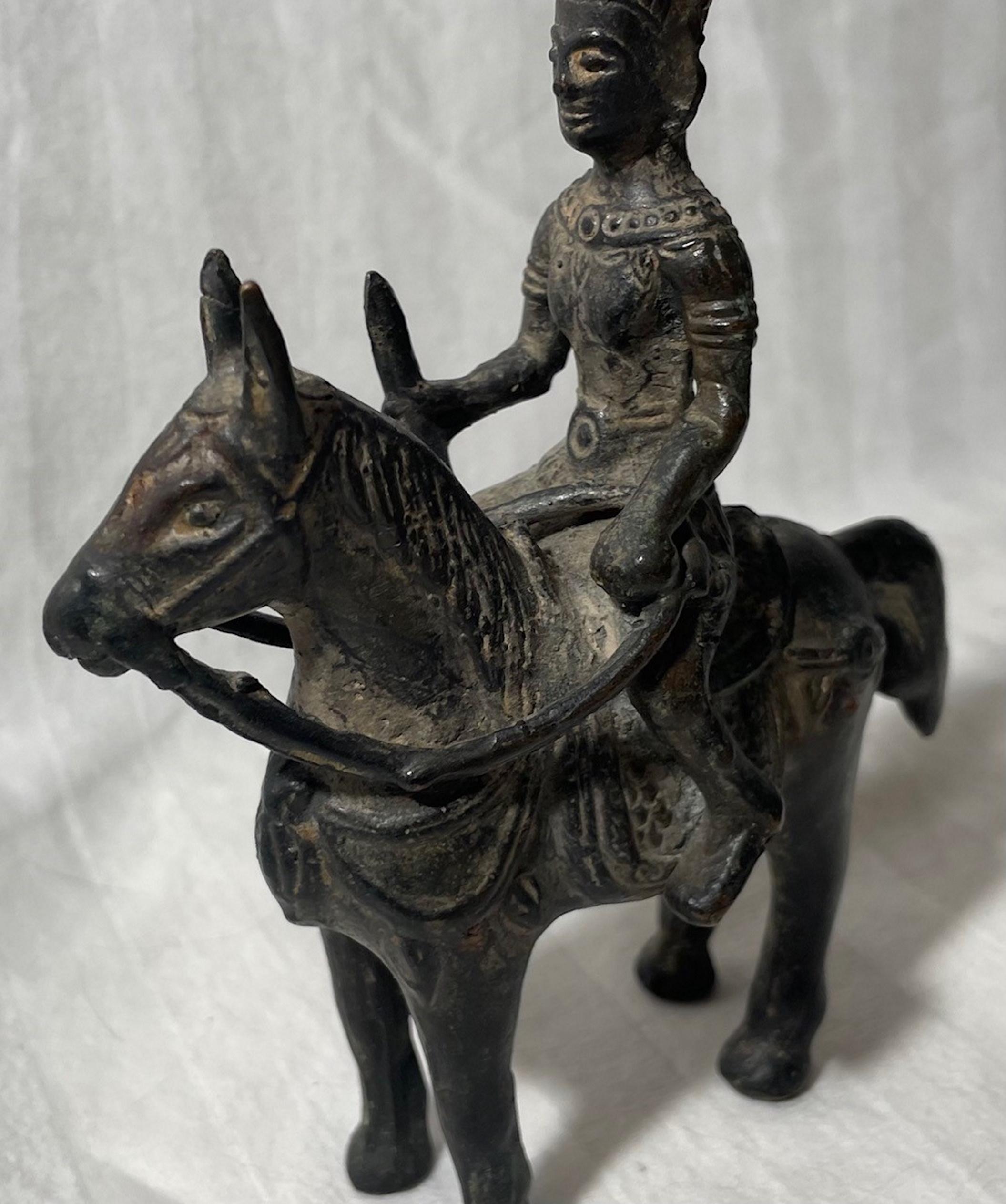 Other Indian Hindu Bronze Sculpture of Khandoba, 17th / 18th Century For Sale