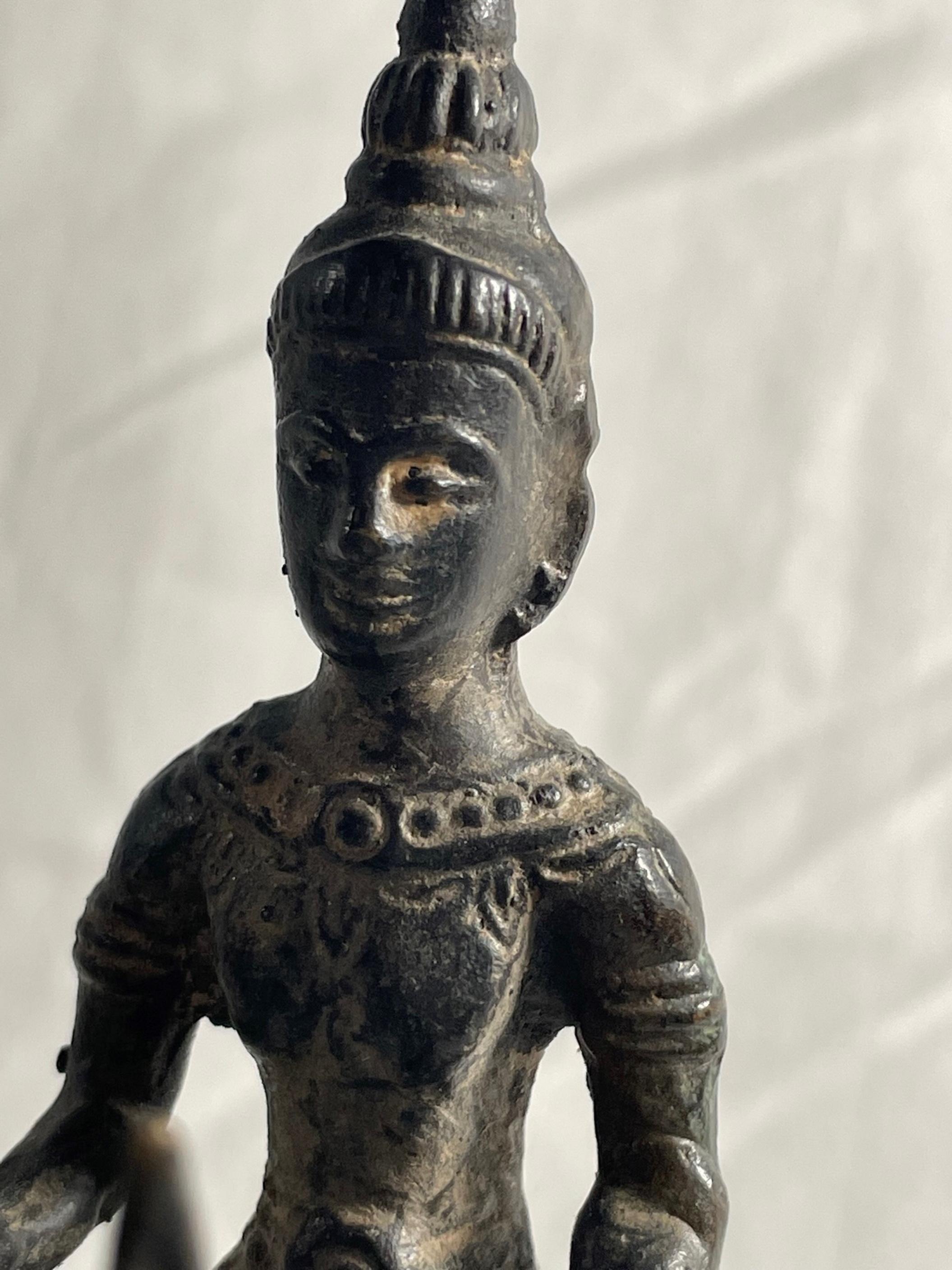 18th Century and Earlier Indian Hindu Bronze Sculpture of Khandoba, 17th / 18th Century For Sale