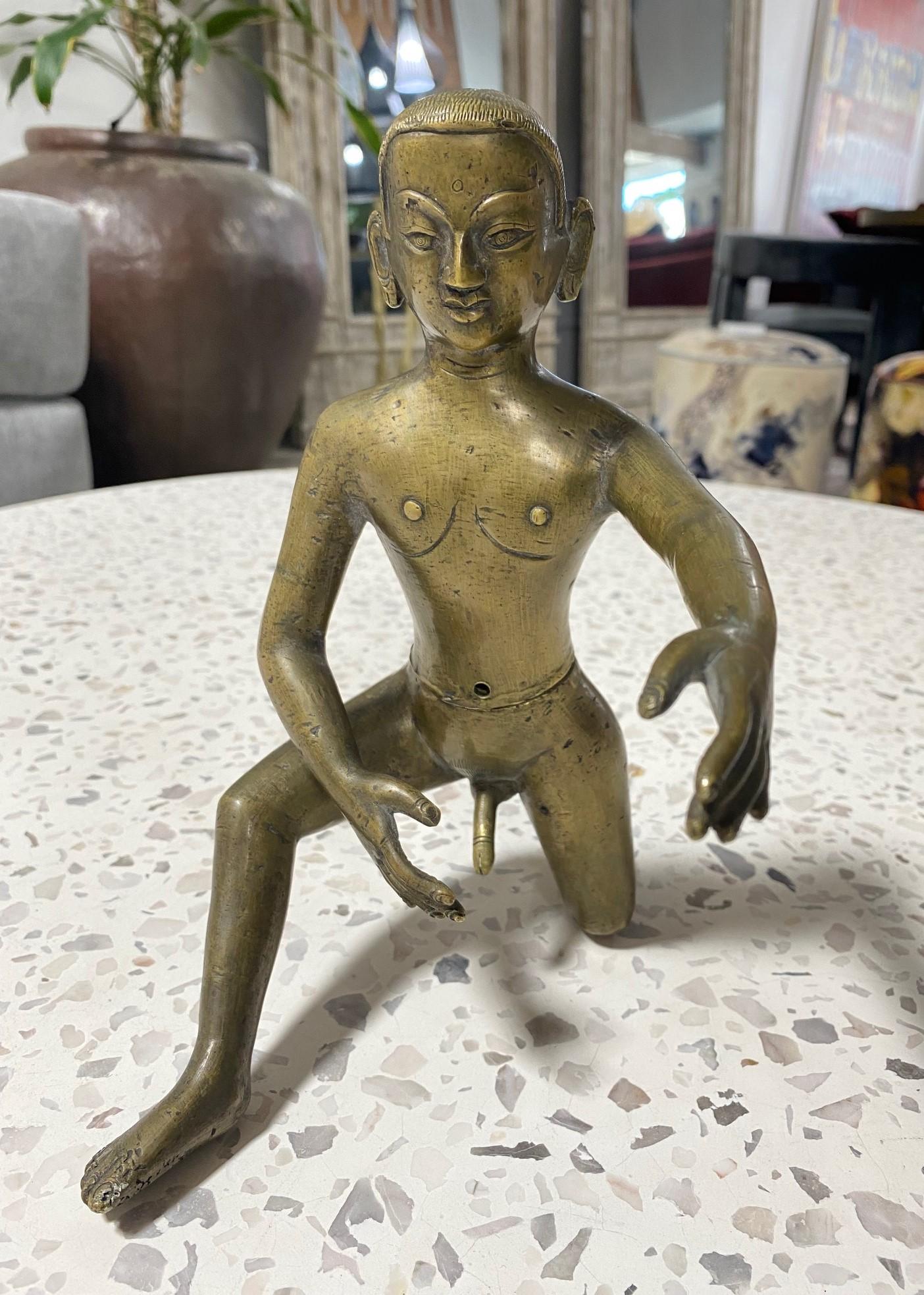 Indian India South East Asian Erotic Heavy Bronze Kama Sutra Figures Sculpture For Sale 3