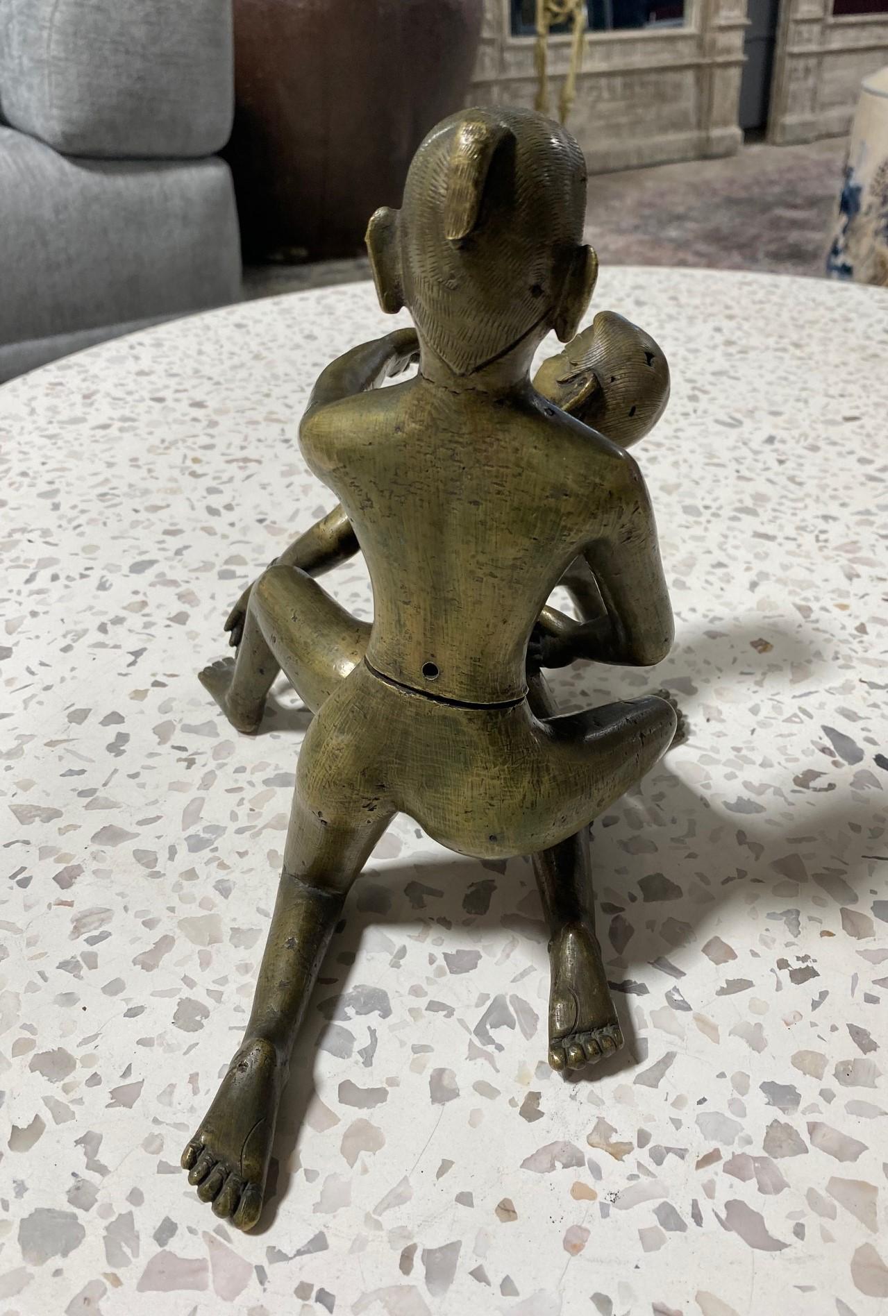 Skulptur Kama Sutra-Figuren aus schwerer Bronze, Indien, Südostasiatisch, erotisch, Kama Sutra im Angebot 12