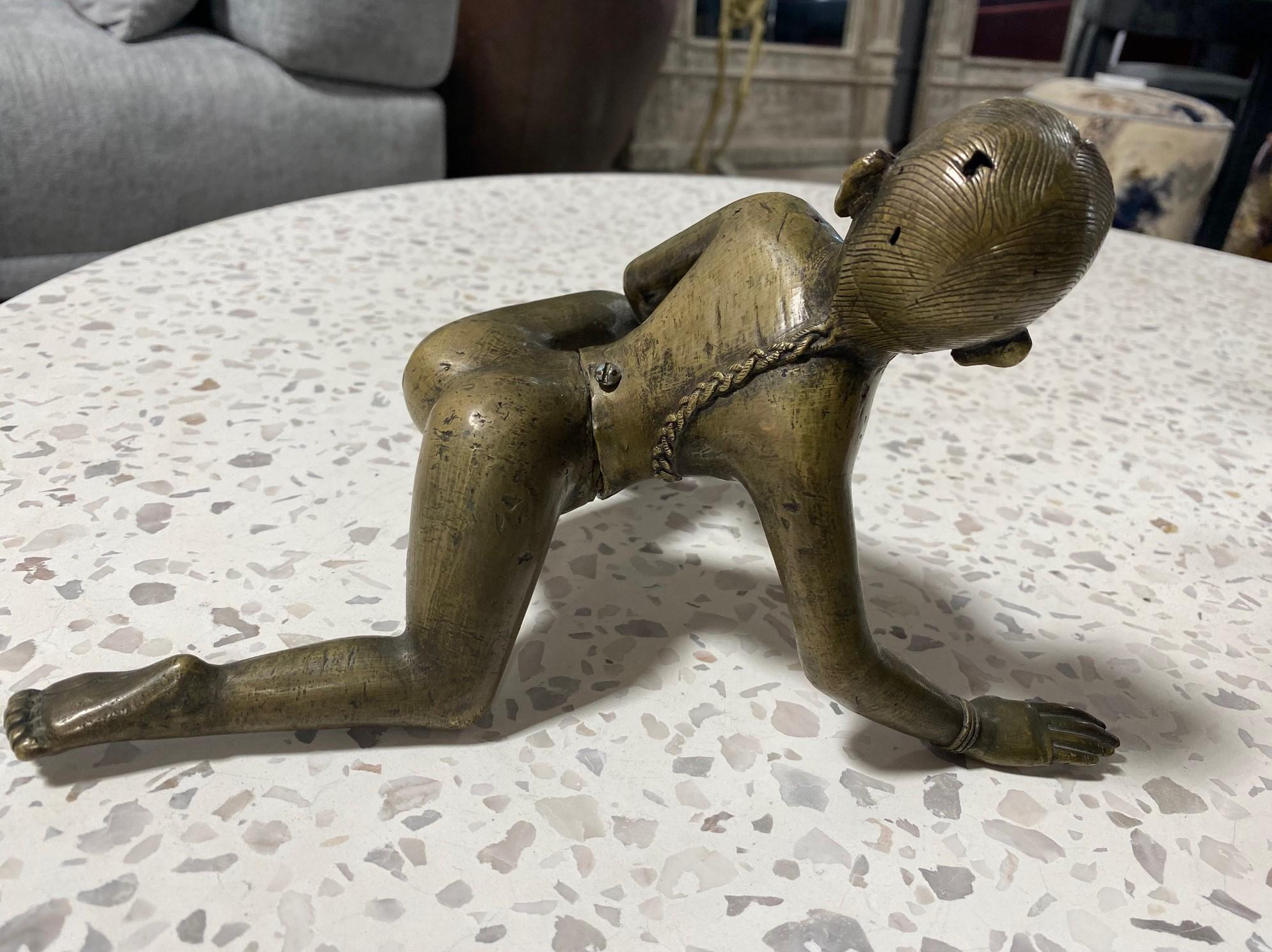Indian India South East Asian Erotic Heavy Bronze Kama Sutra Figures Sculpture For Sale 1