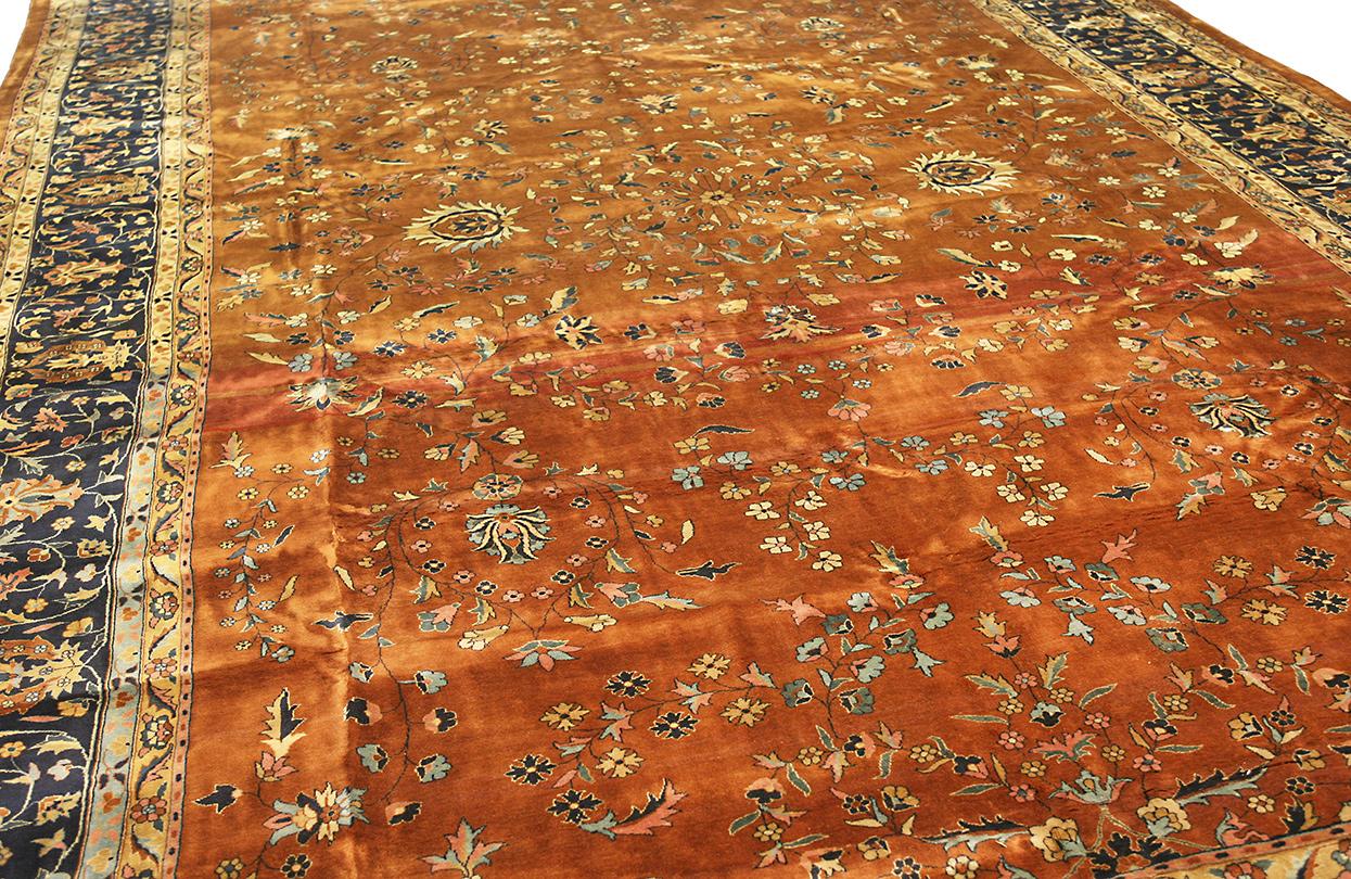 Hand-Knotted Indian Indosaruk Rug For Sale