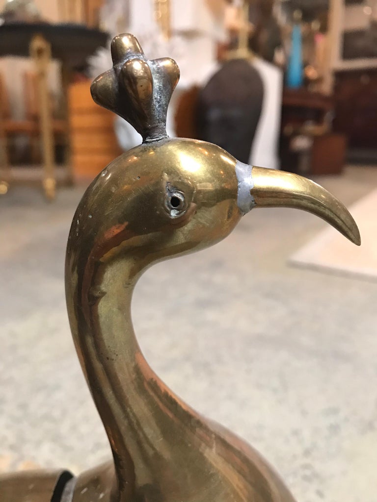 Indian Inkwell Peacock, circa 1950 For Sale at 1stDibs