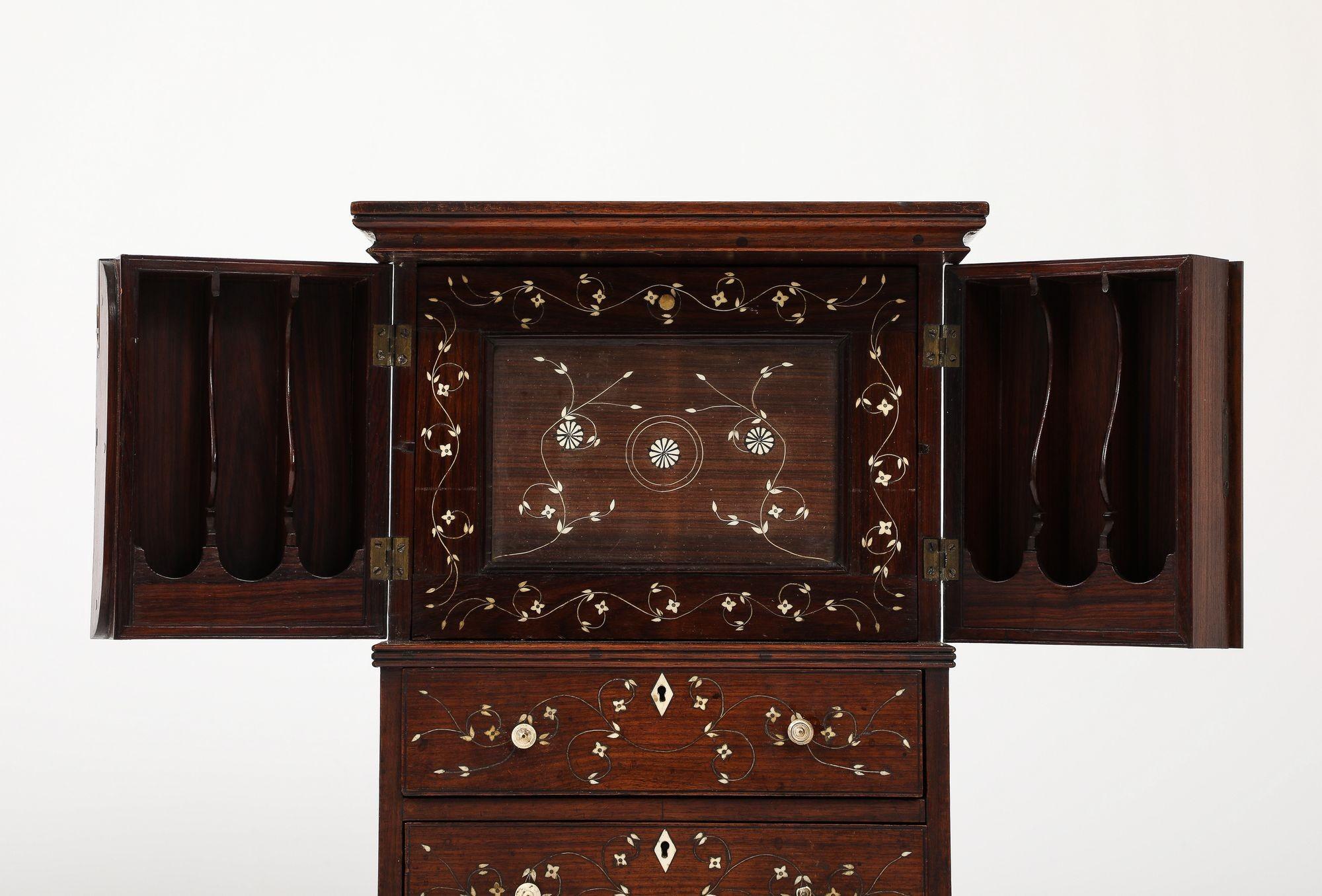 Inlay Indian Inlaid Table Top Cabinet For Sale
