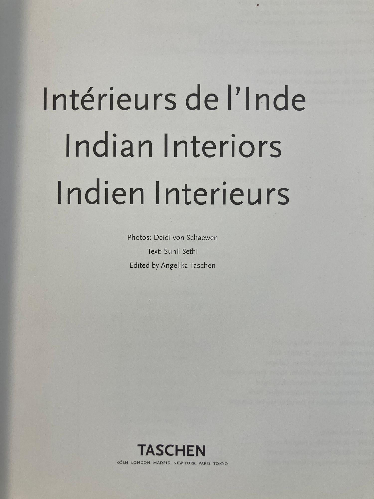 Indian Interiors Livre relié Taschen 1999 par Sunil Sethi en vente 7