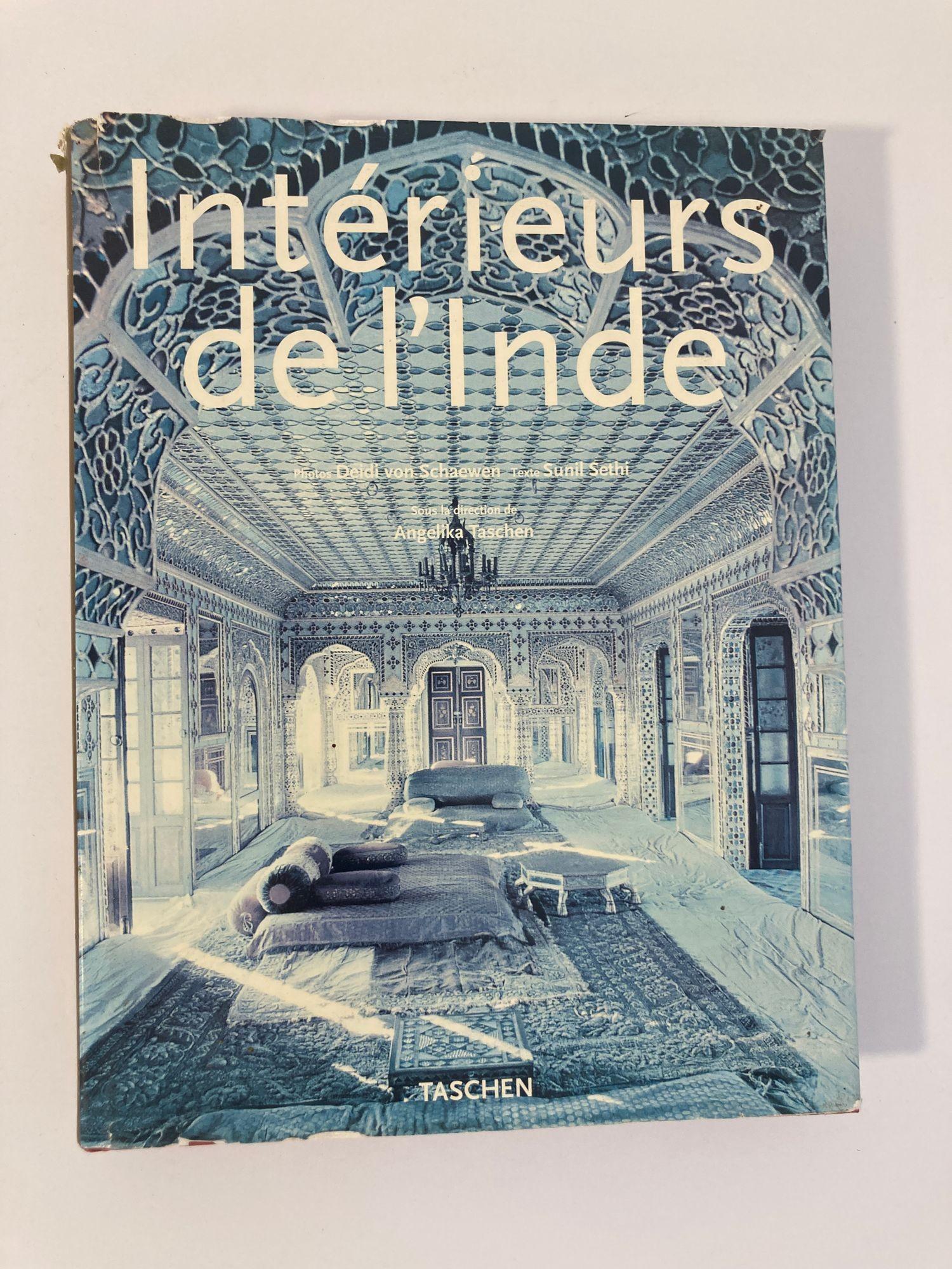 Indian Interiors Hardcover Book June 1, 1999. Taschen Interiors.
Indian Interiors by Sunil Sethi. Photographs by Deidi von Schaewen. Vintage hardcover book.
A sumptuous photographic tour of Indian interiors, from river houseboats in Kashmir to the