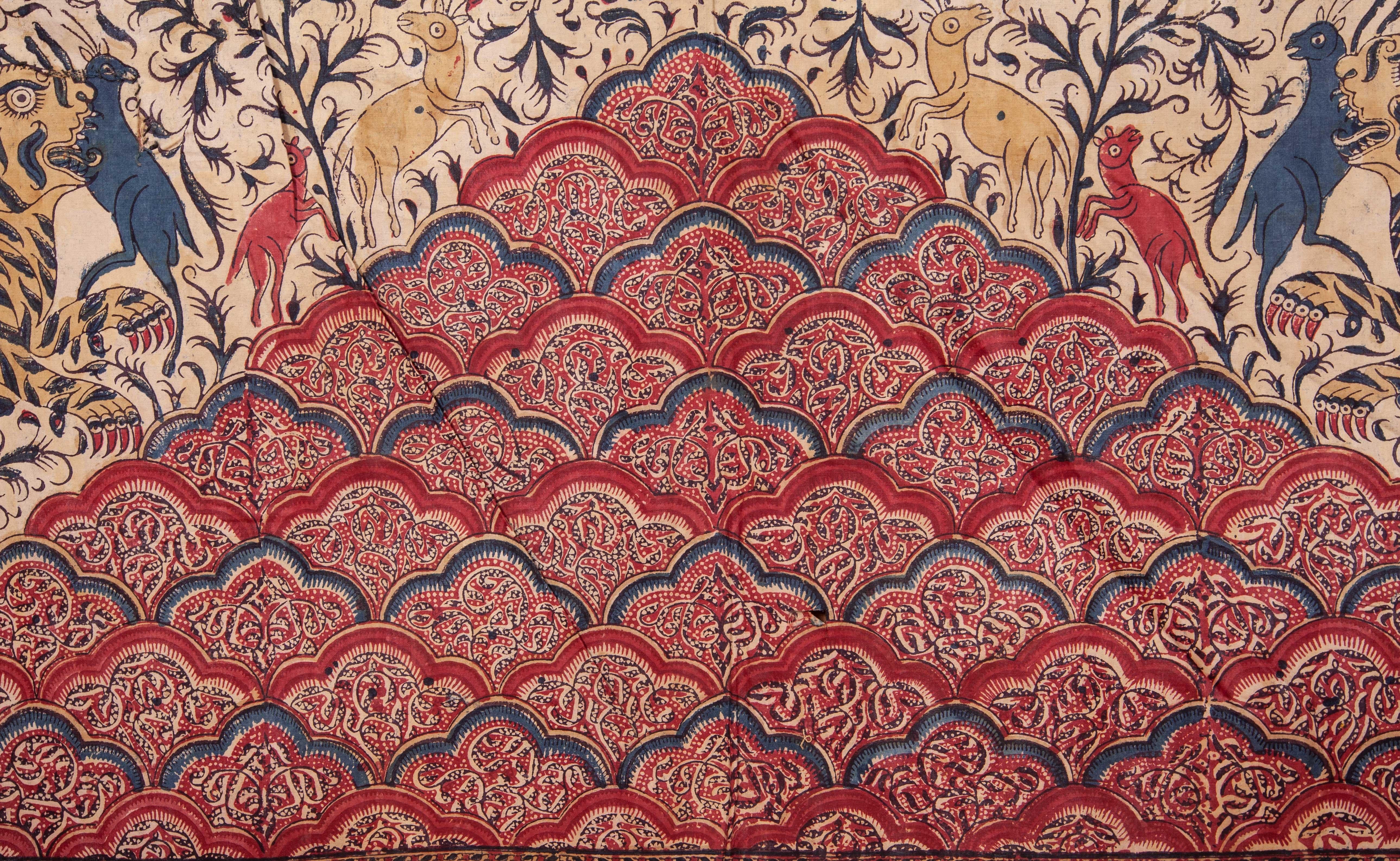Indian Kalamkari Panel, 19th Century (Islamisch)