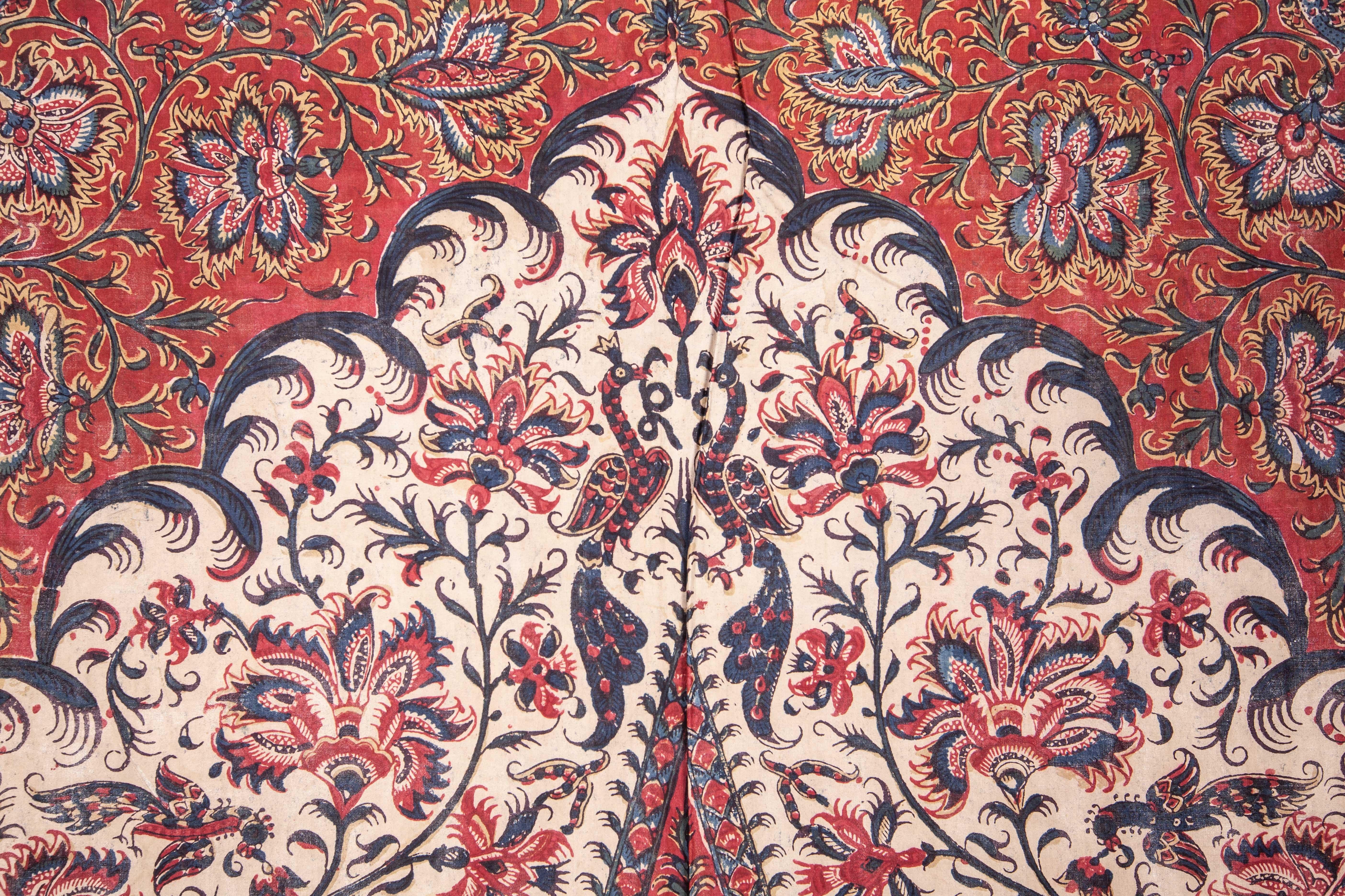 Cotton Indian Kalamkari Panel, 19th Century