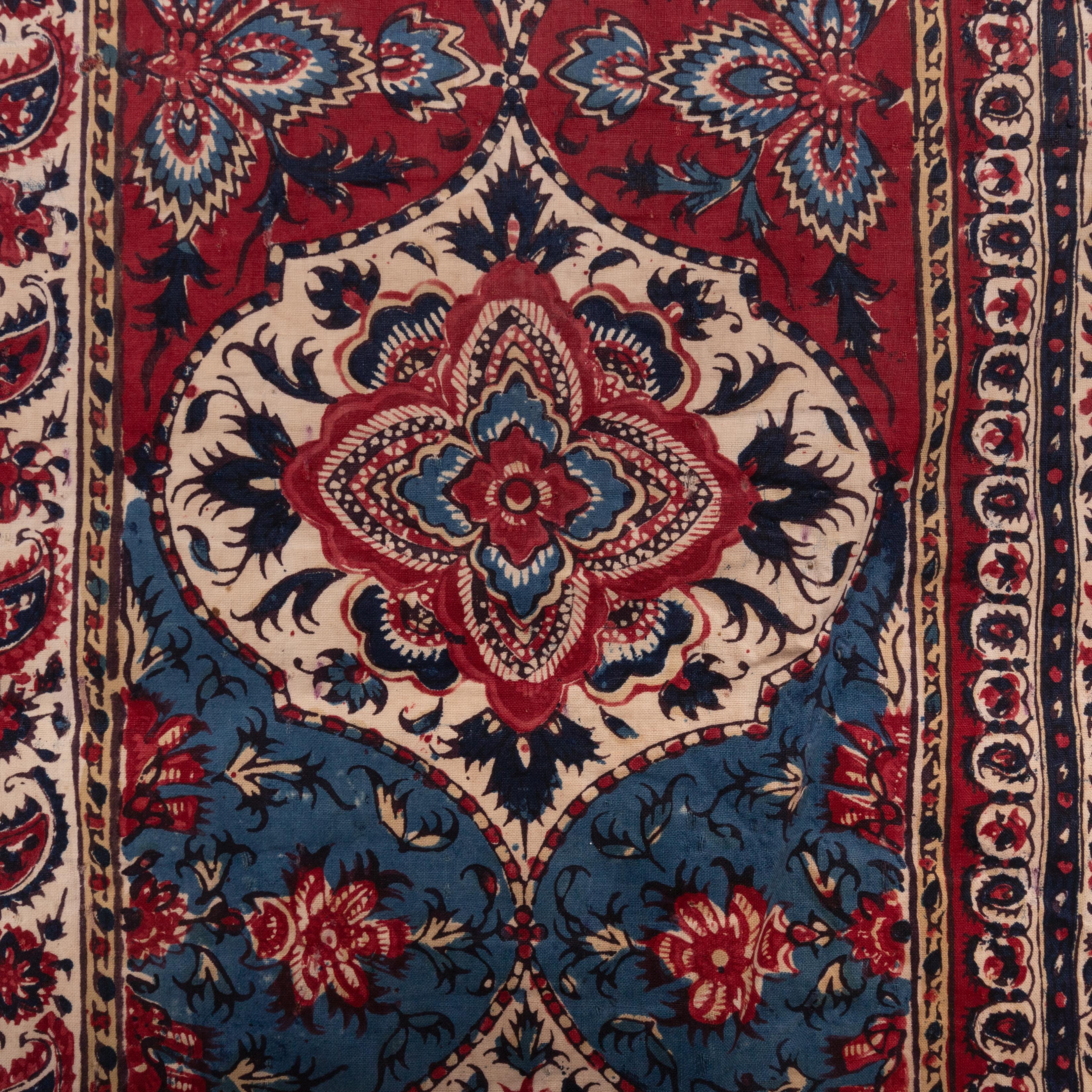 Panel de Kalamkari indio, finales del siglo XIX en venta 5