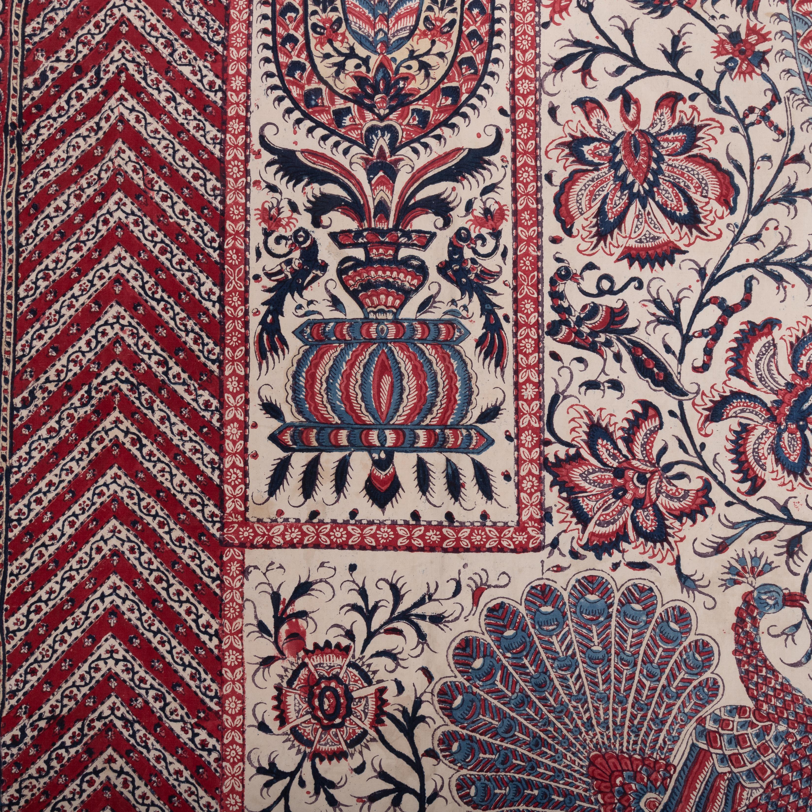 Panneau indien en kalamkari, fin du XIXe siècle en vente 5