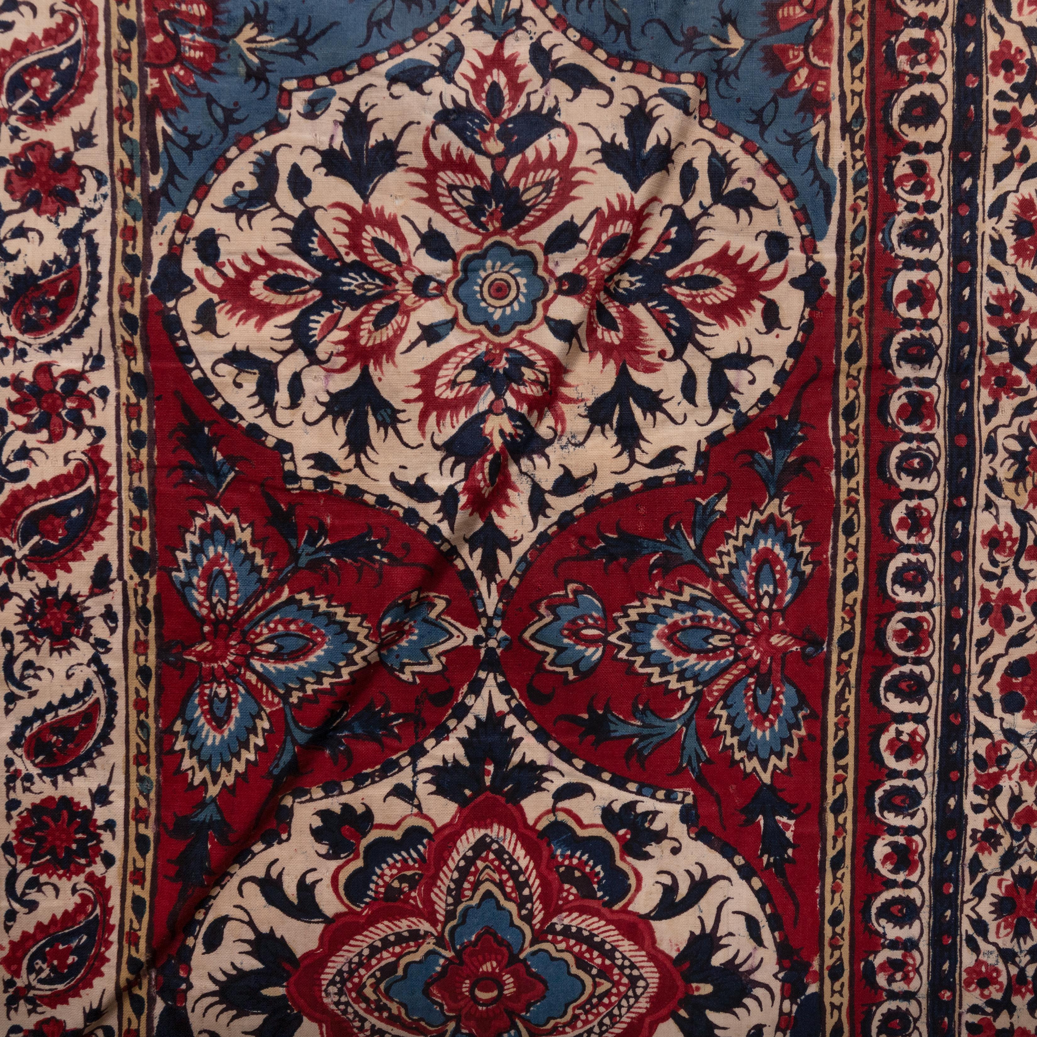 Panel de Kalamkari indio, finales del siglo XIX en venta 6