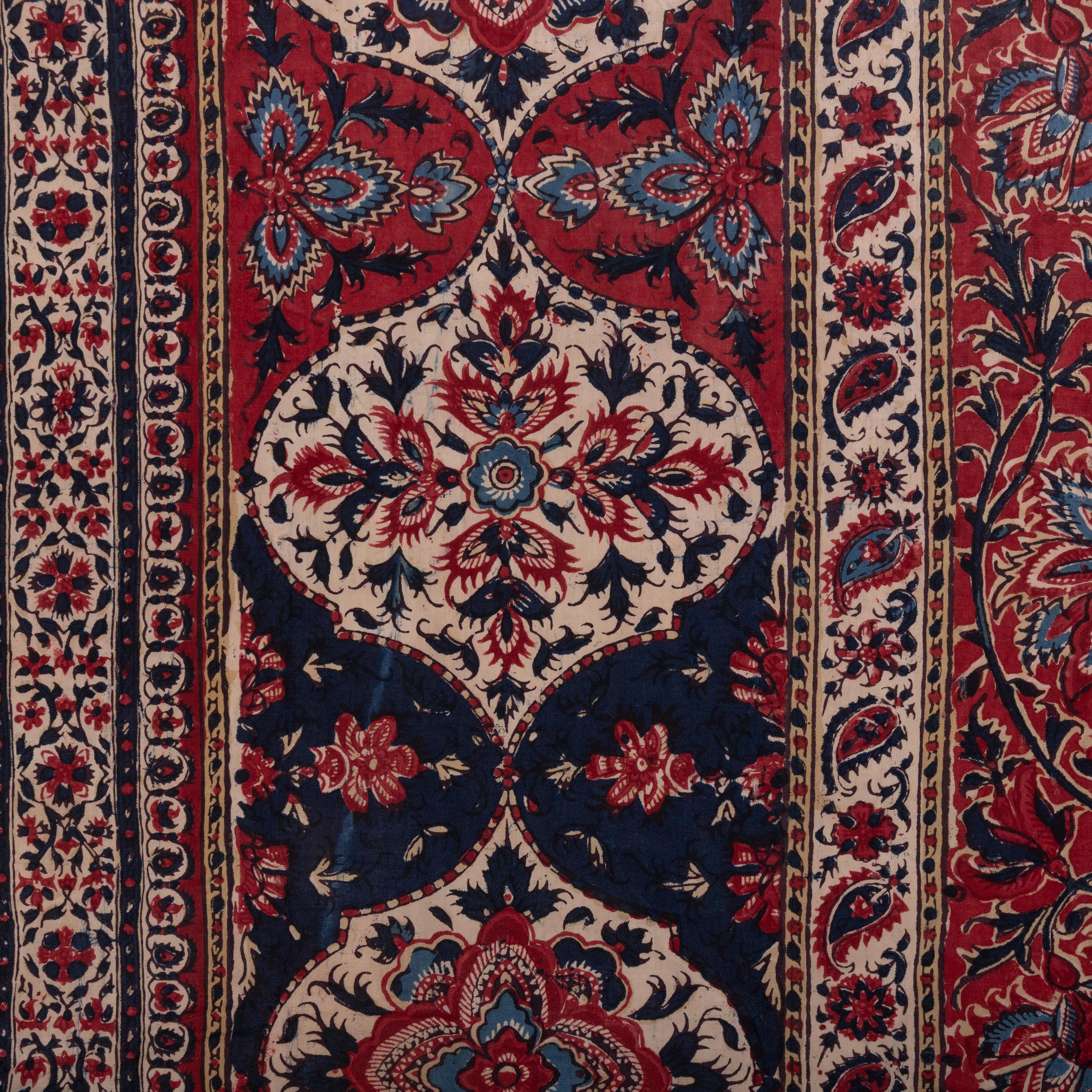Panel de Kalamkari indio, finales del siglo XIX en venta 7