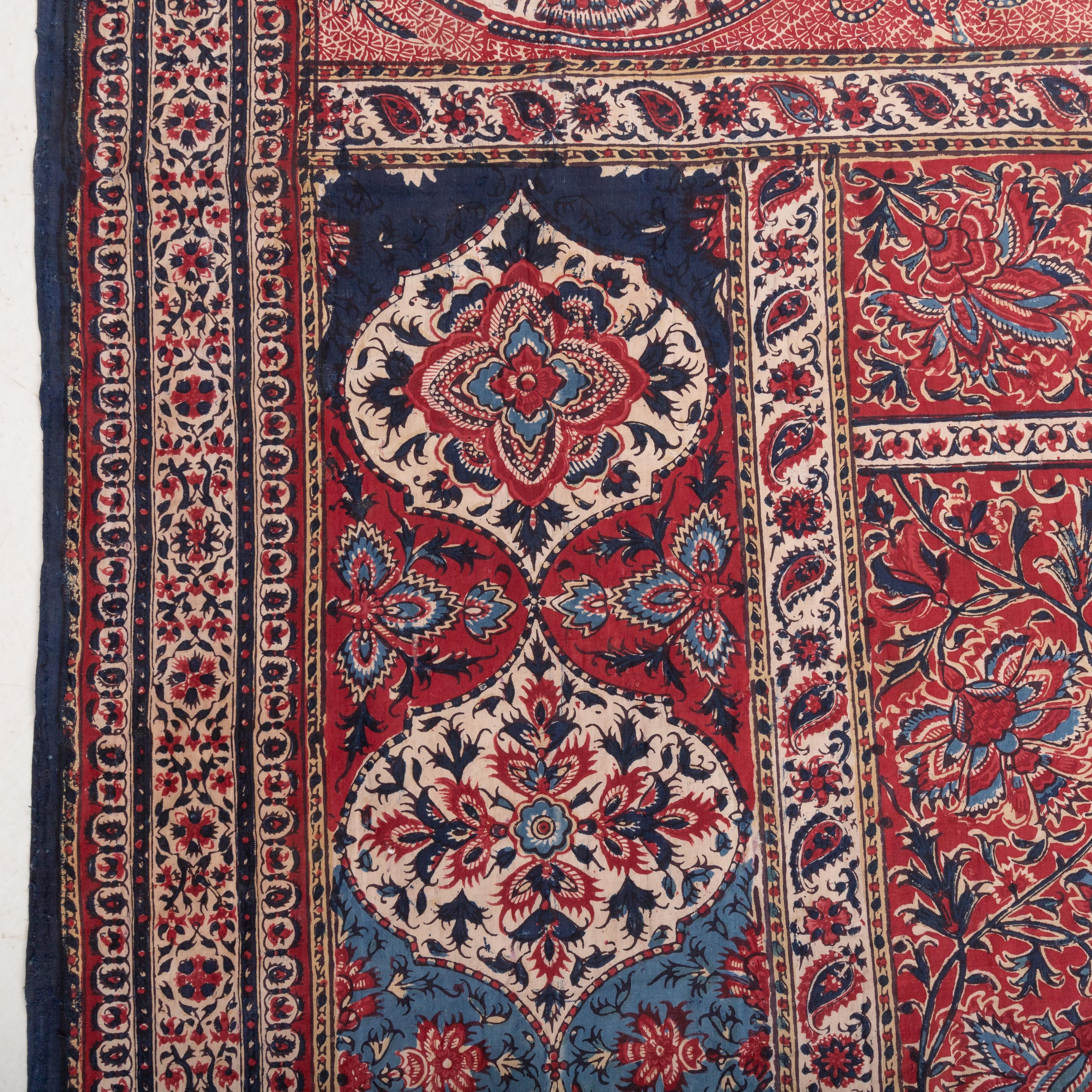 Panel de Kalamkari indio, finales del siglo XIX en venta 9