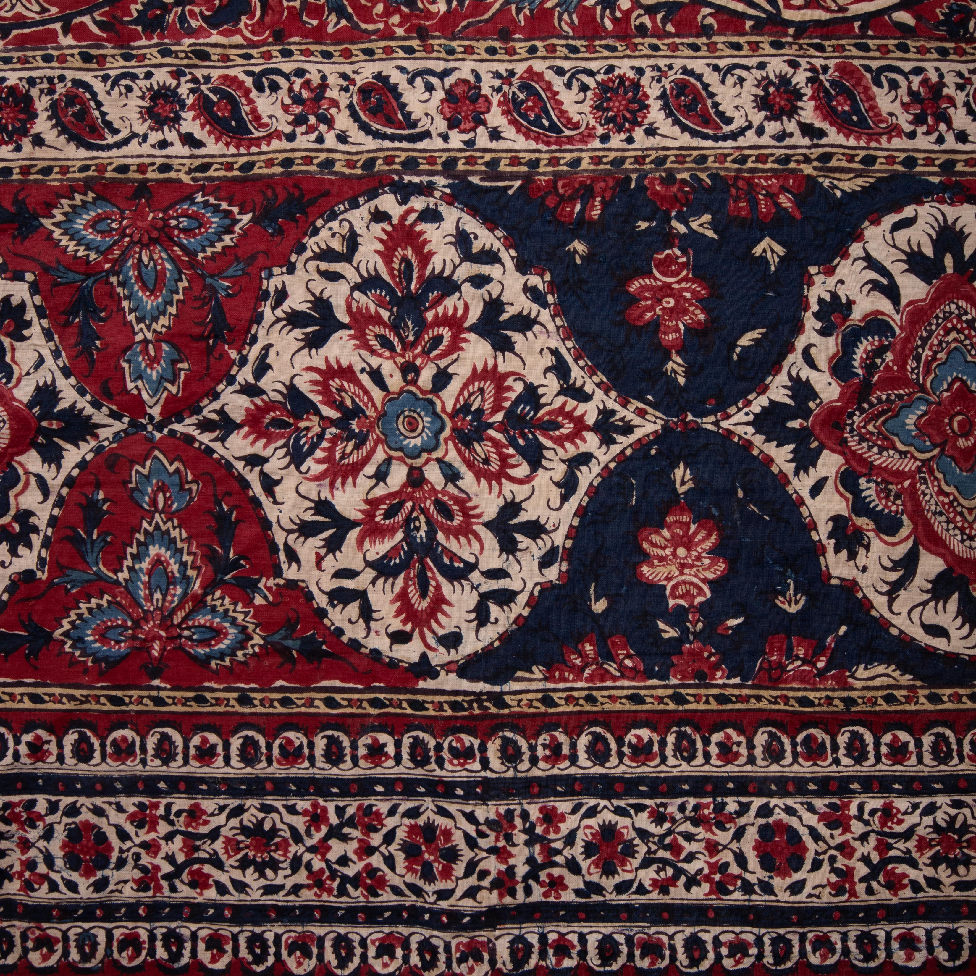 Panel de Kalamkari indio, finales del siglo XIX en venta 11