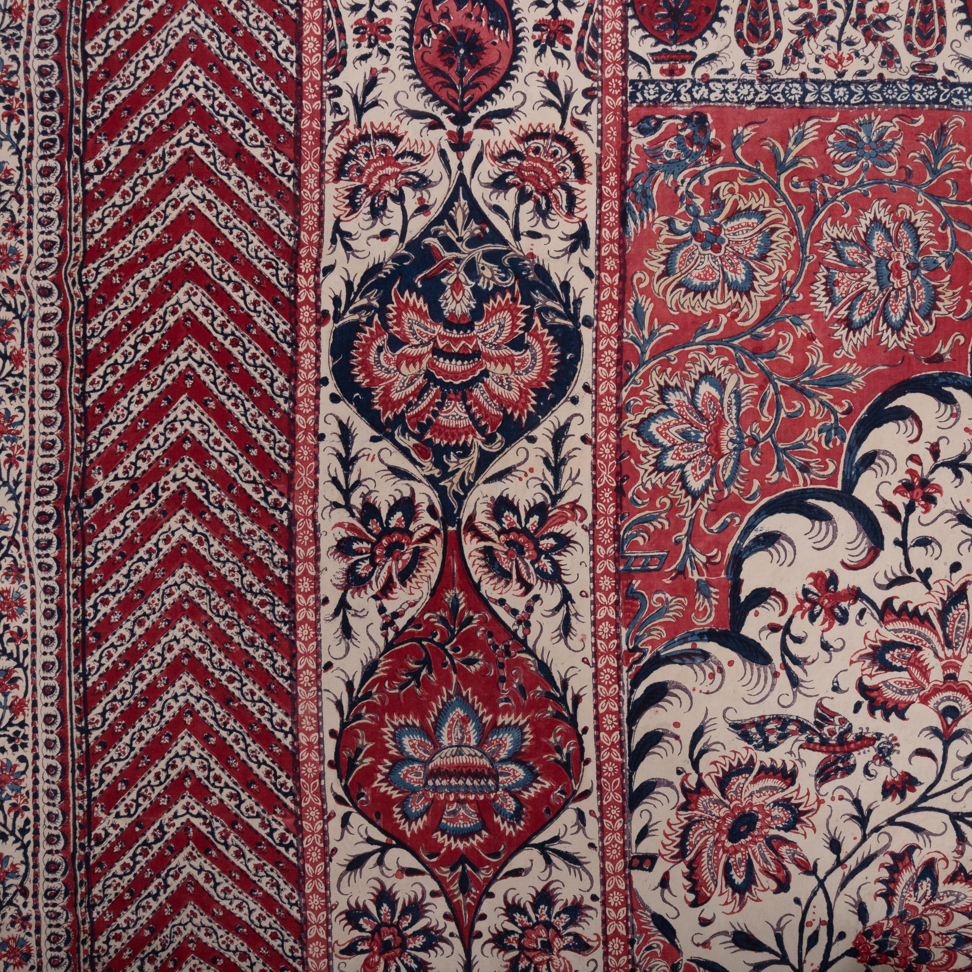 Panneau indien en kalamkari, fin du XIXe siècle en vente 11