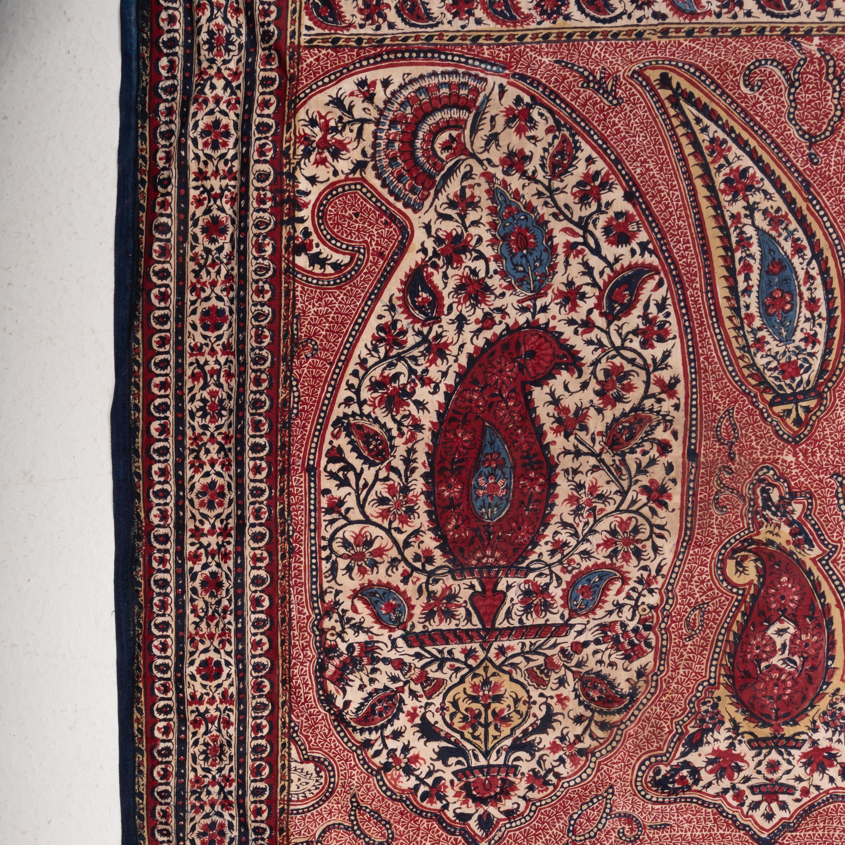 Panel de Kalamkari indio, finales del siglo XIX en venta 13