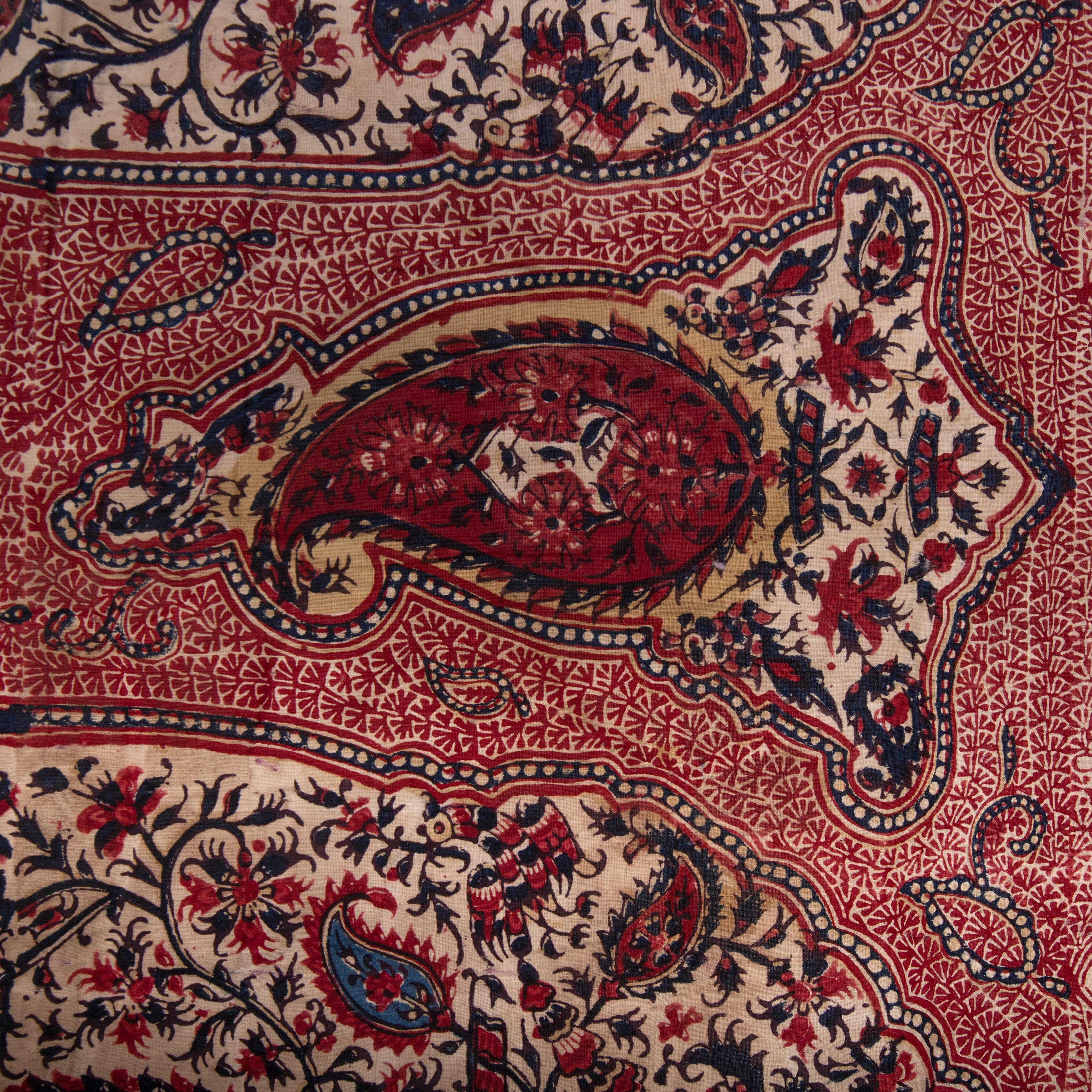 Panel de Kalamkari indio, finales del siglo XIX en venta 14