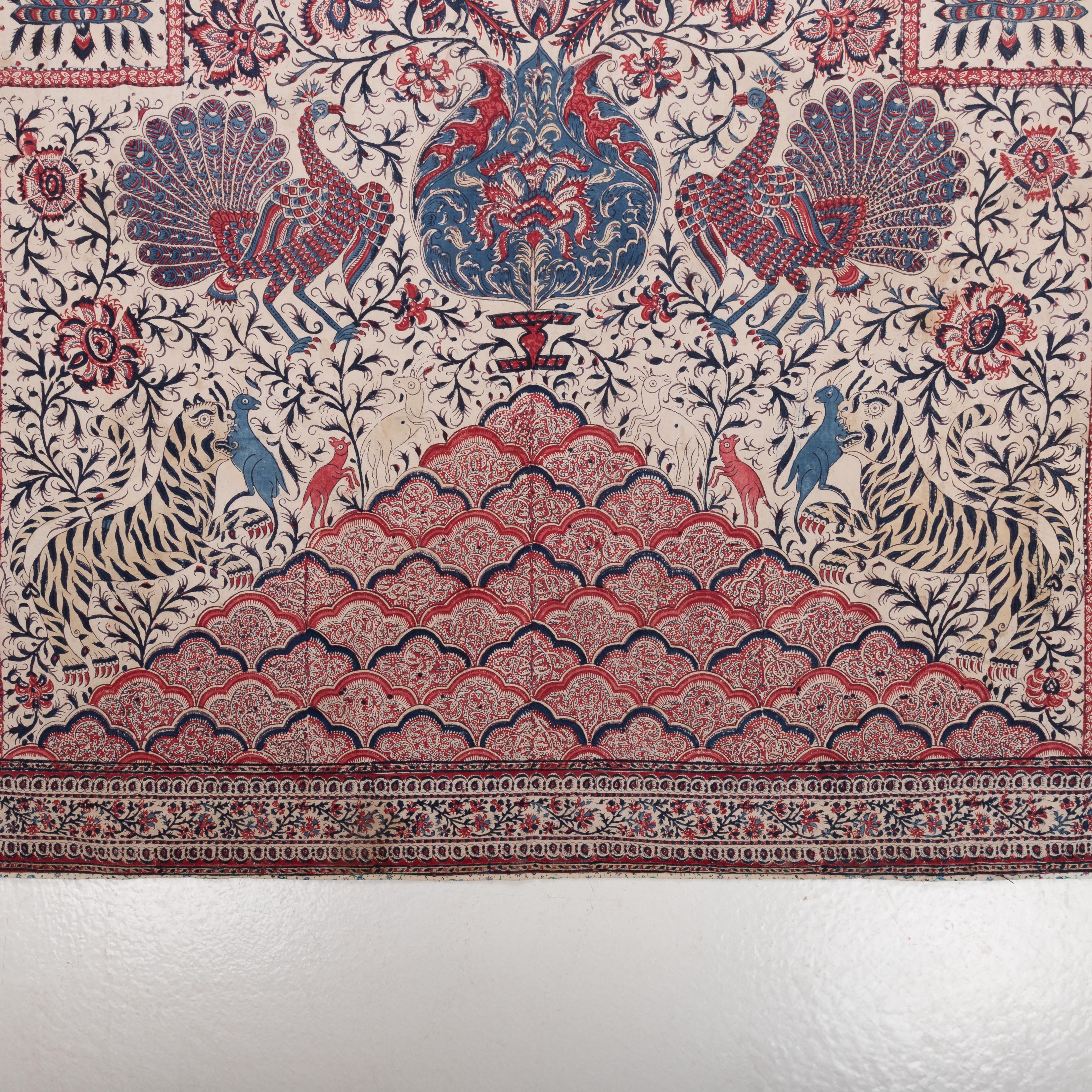 Kalamkari Panneau indien en kalamkari, fin du XIXe siècle en vente