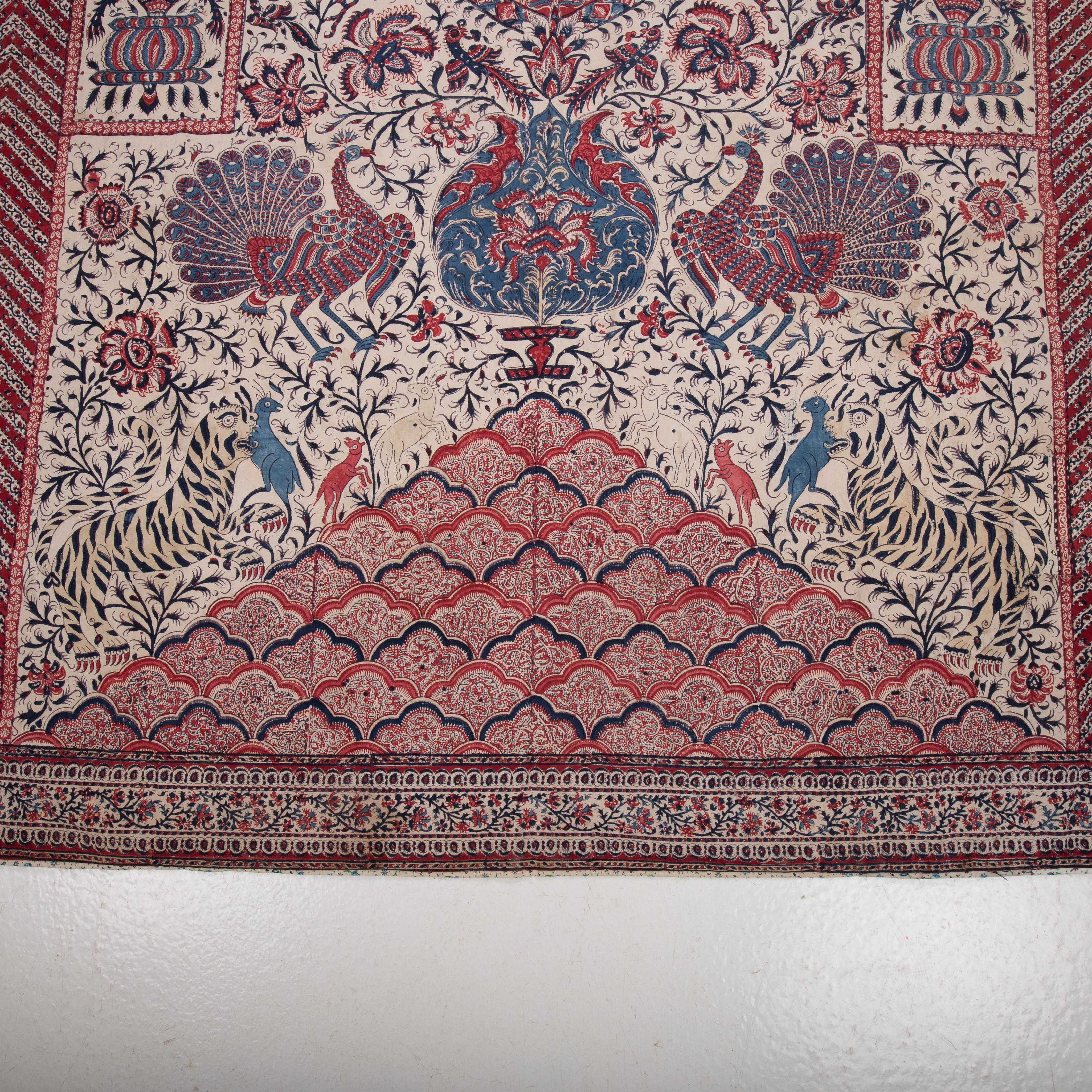 Panneau indien en kalamkari, fin du XIXe siècle Bon état - En vente à Istanbul, TR