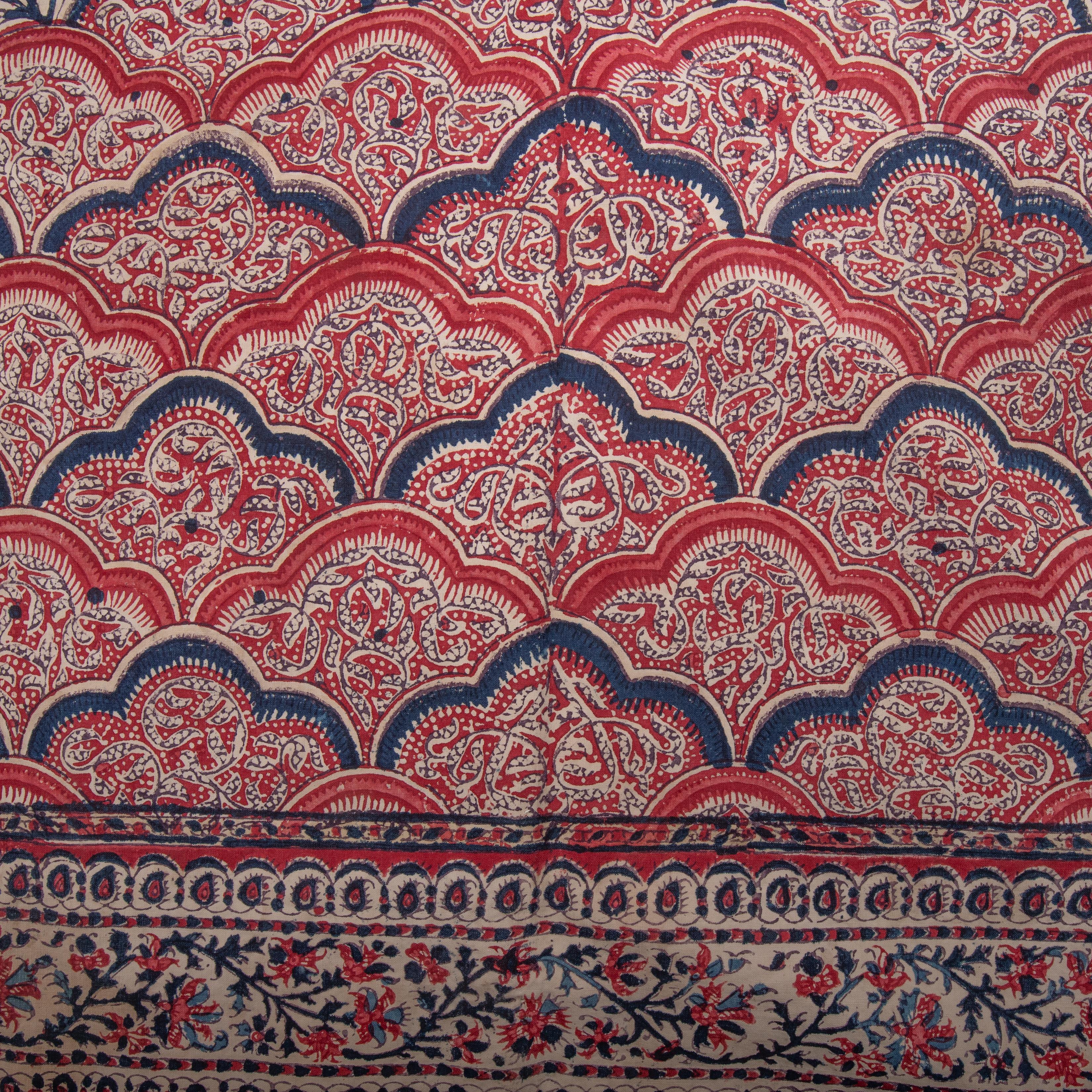 Coton Panneau indien en kalamkari, fin du XIXe siècle en vente