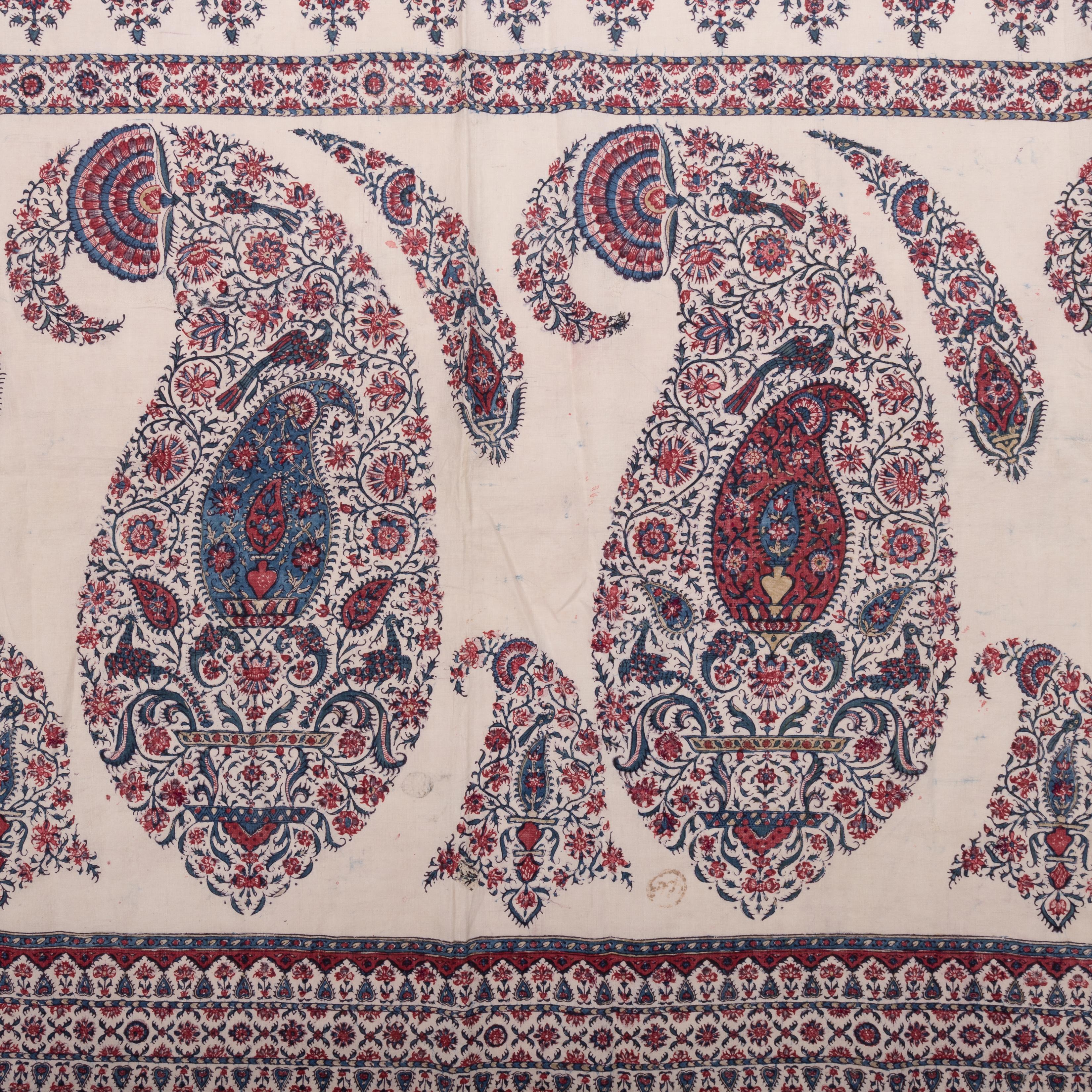 Panneau indien en kalamkari, fin du XIXe siècle Bon état - En vente à Istanbul, TR