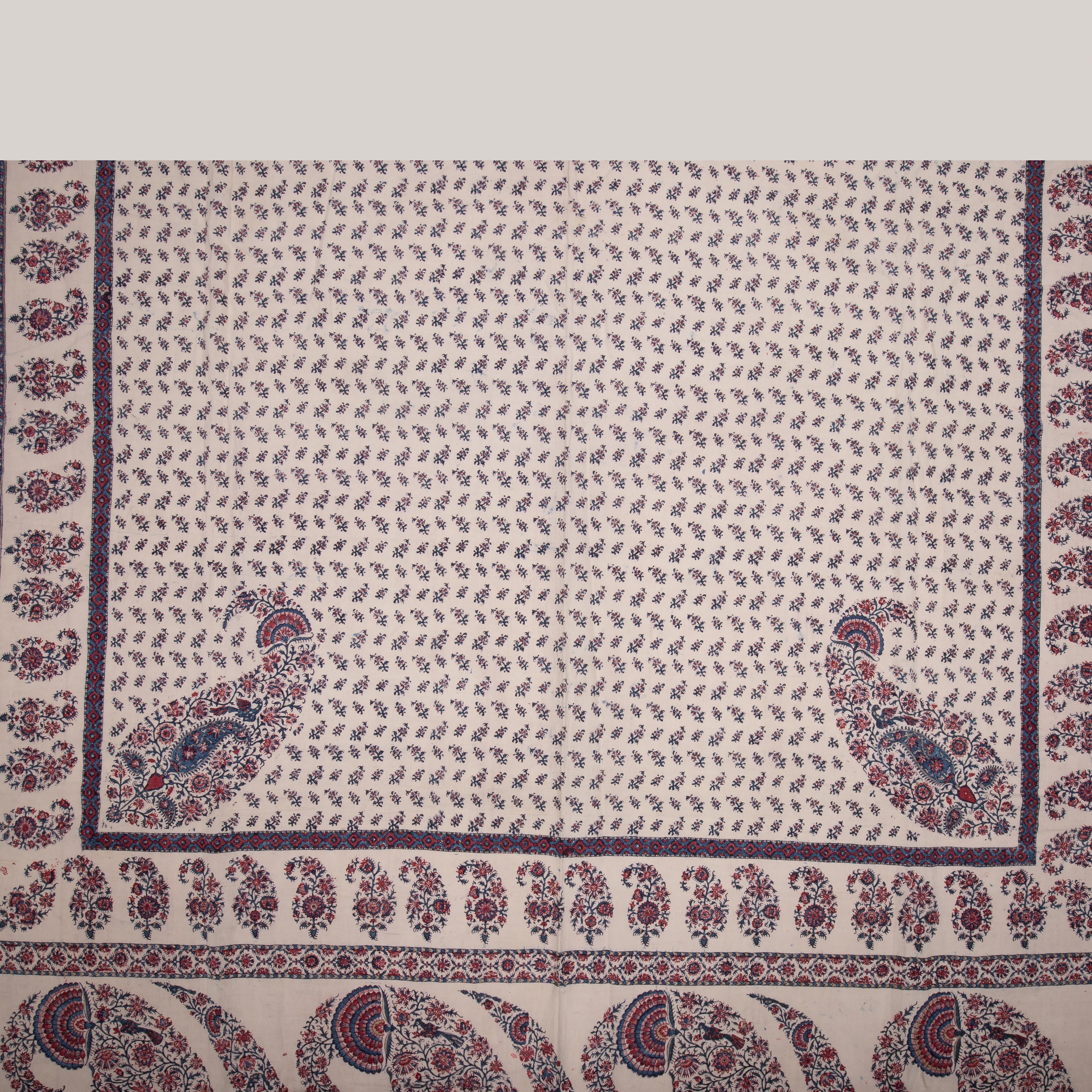 Coton Panneau indien en kalamkari, fin du XIXe siècle en vente