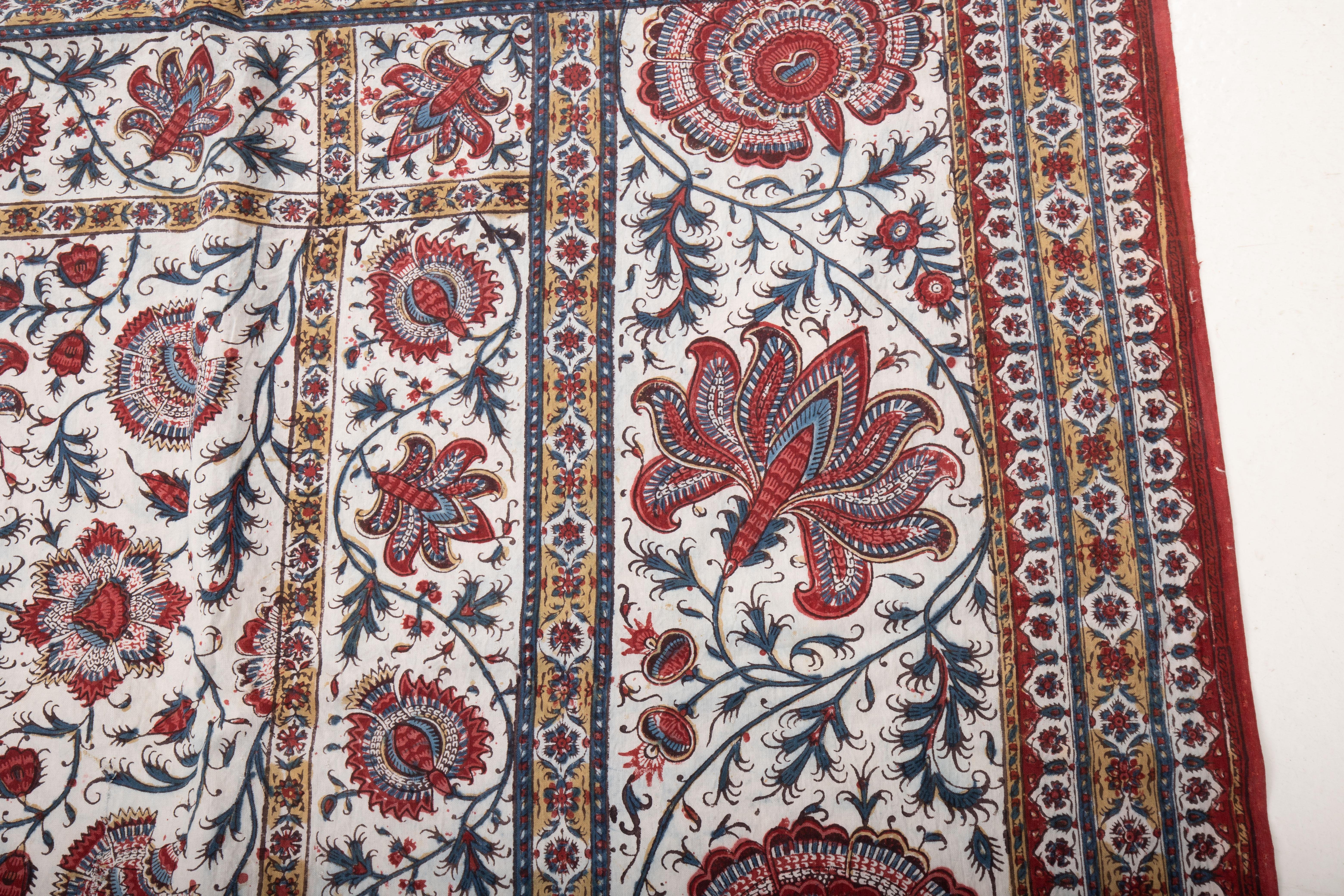 Pannello indiano Kalamkari, fine XIX secolo. in vendita 3