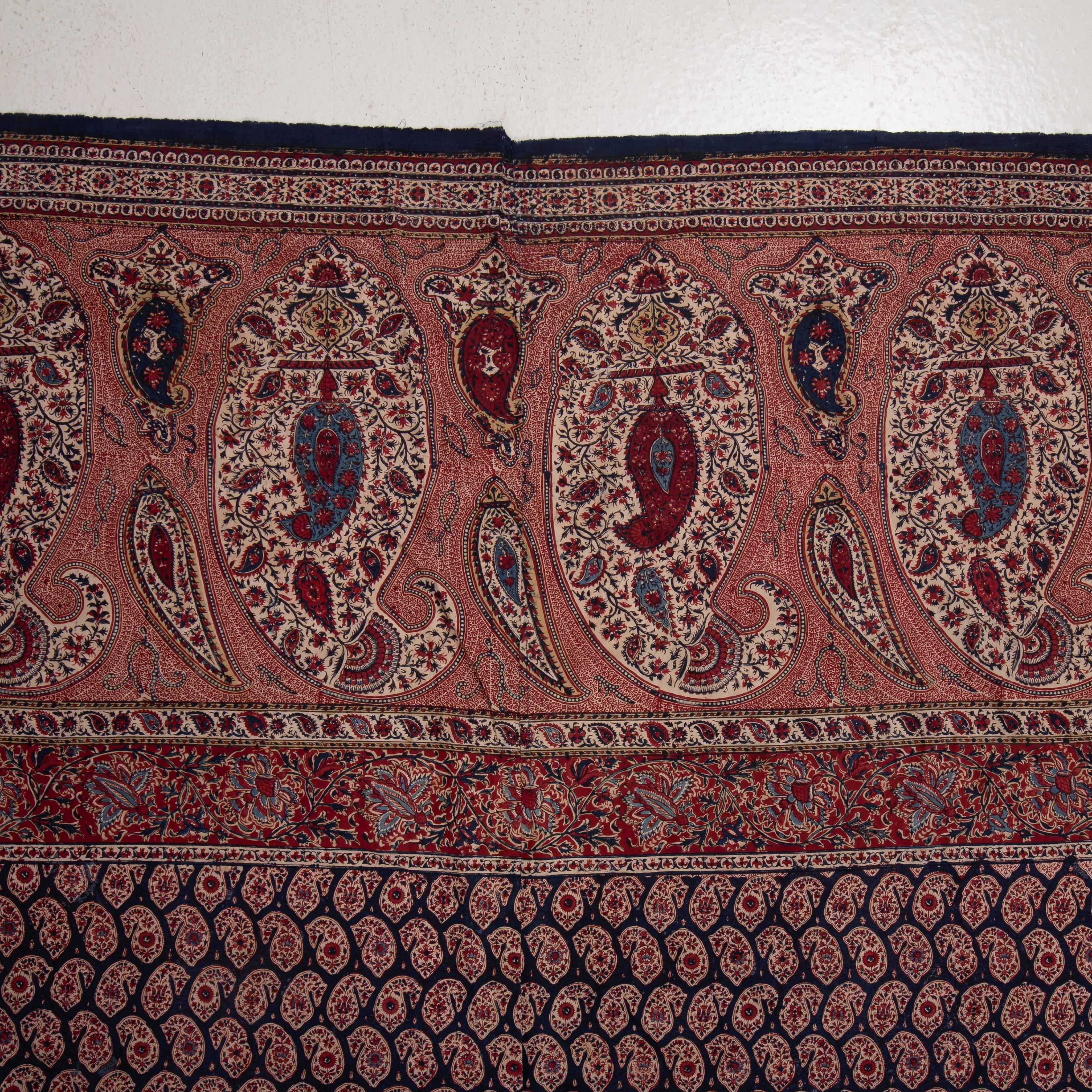 Panel de Kalamkari indio, finales del siglo XIX en venta 4