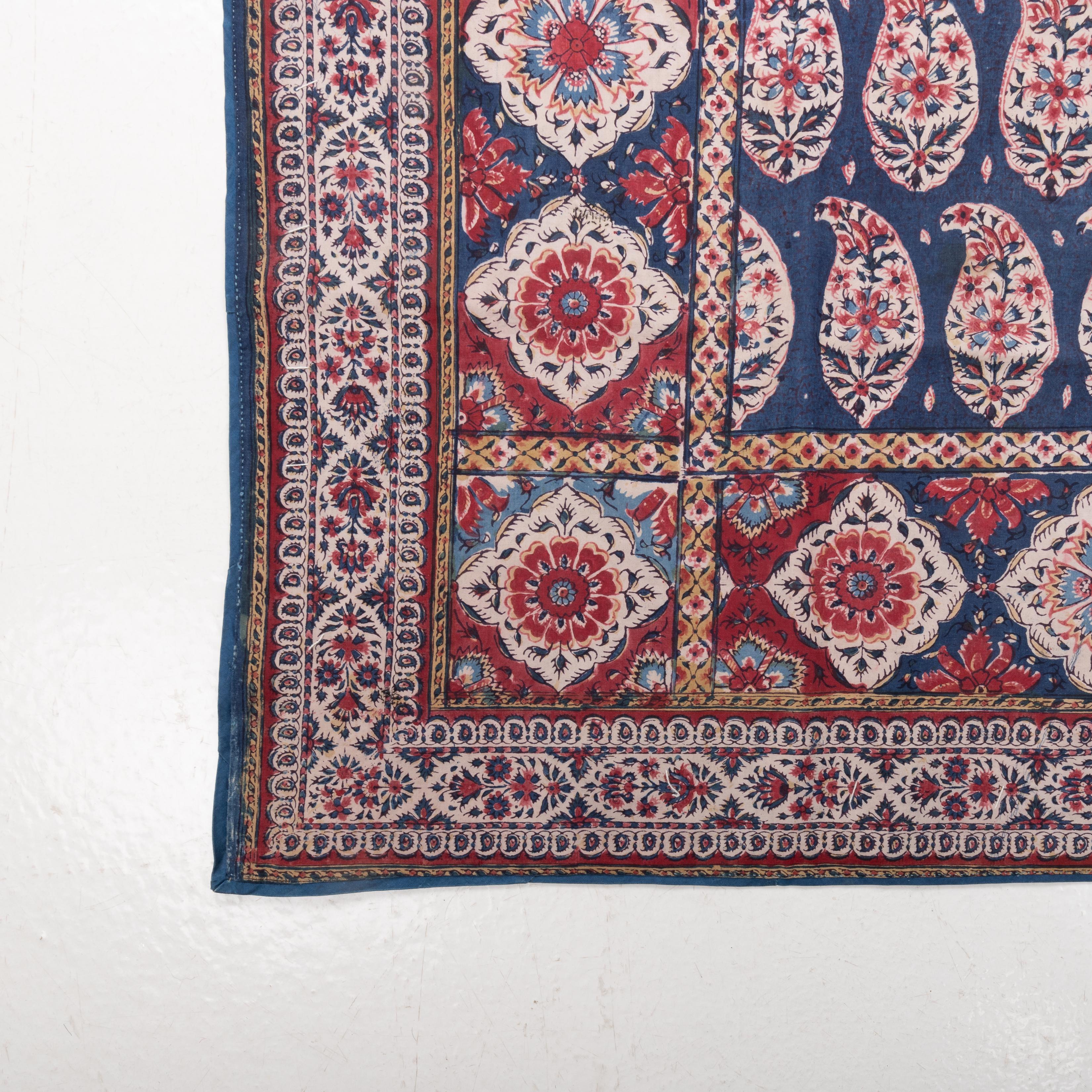 Panel de Kalamkari indio, finales del siglo XIX. Indio en venta